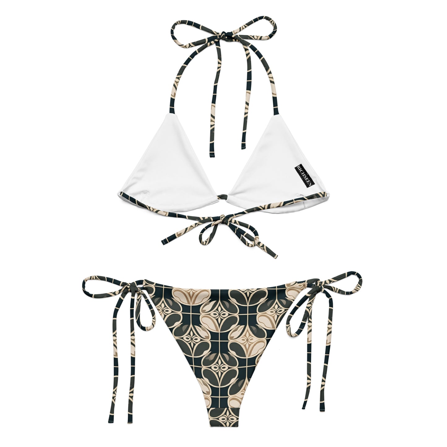 All-over print recycled string bikini