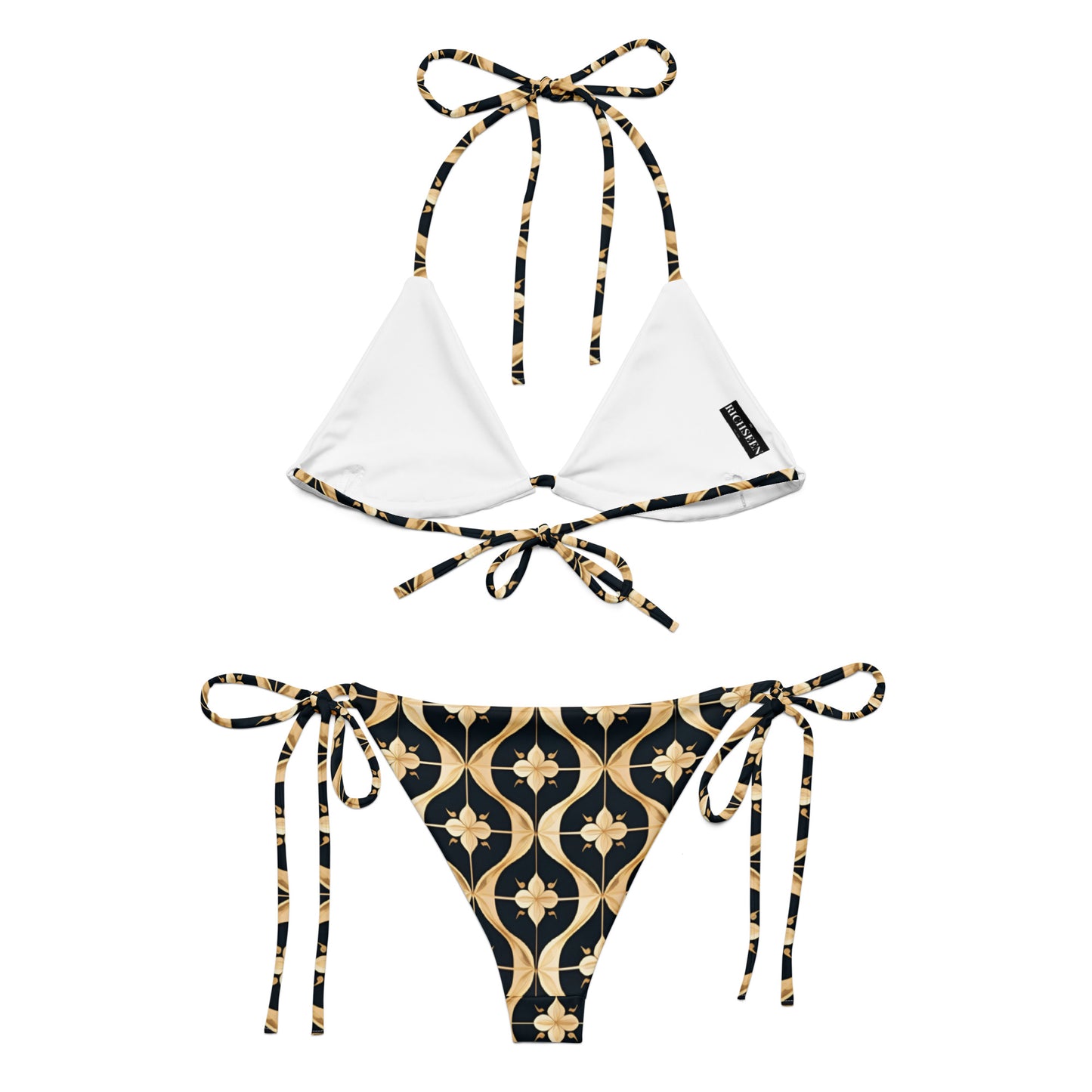 All-over print recycled string bikini