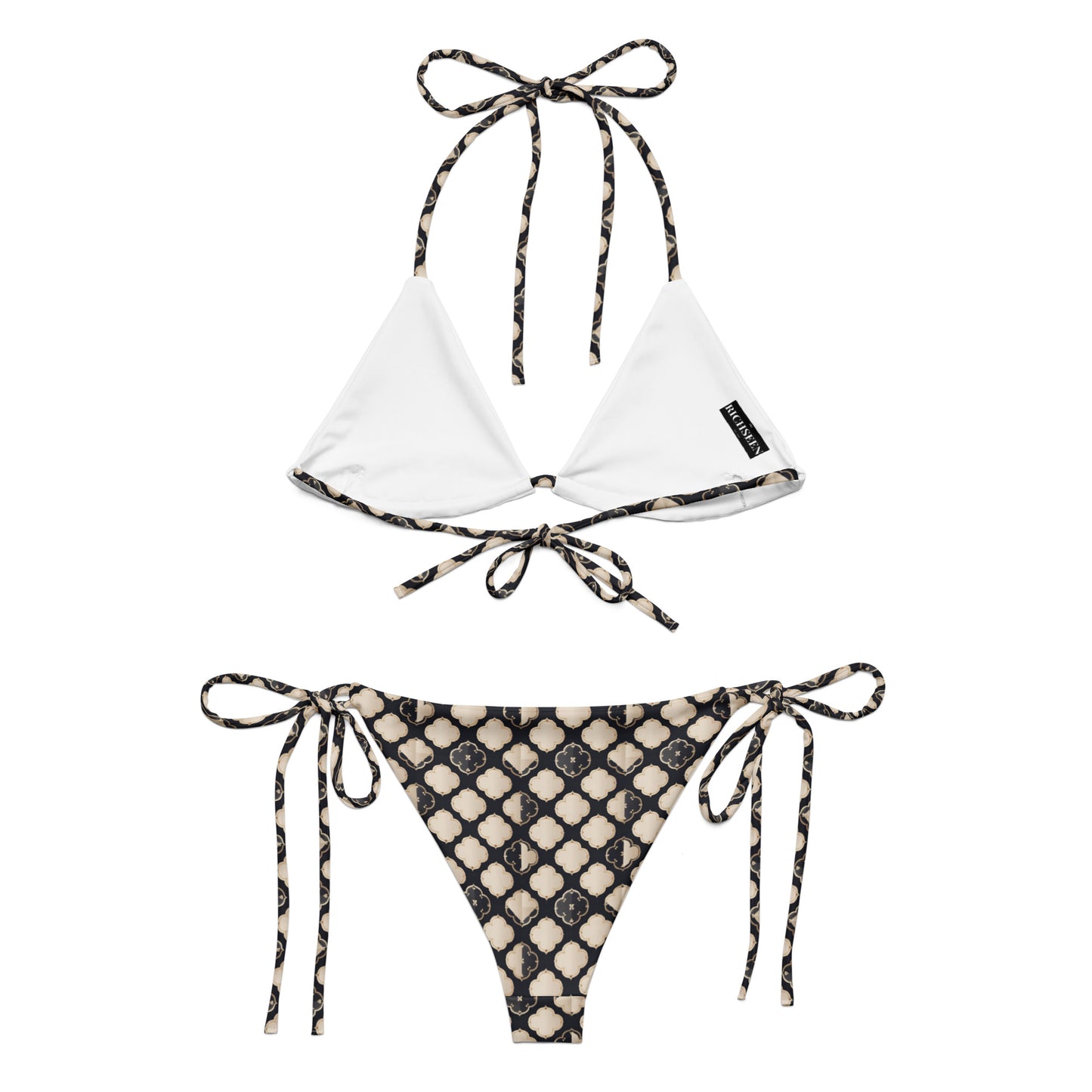 All-over print recycled string bikini