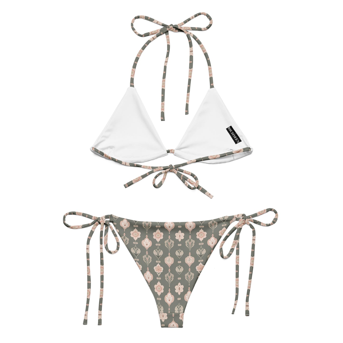 All-over print recycled string bikini