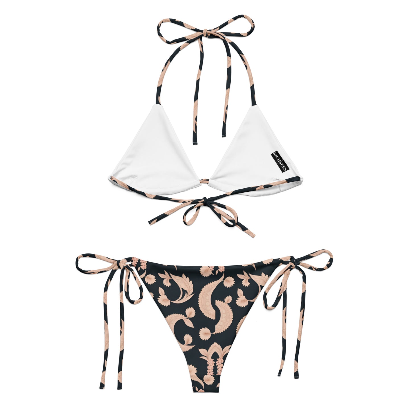 All-over print recycled string bikini