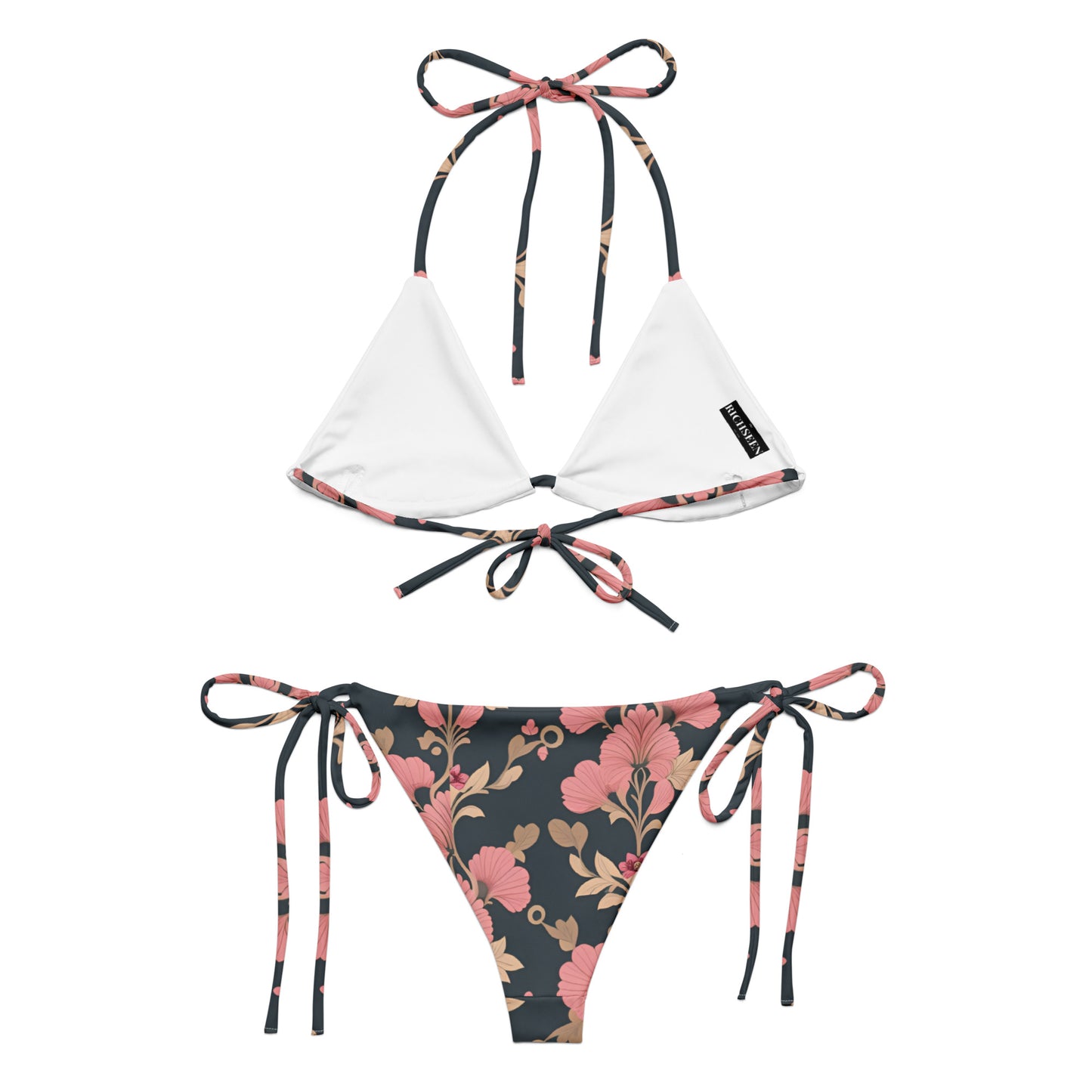 All-over print recycled string bikini