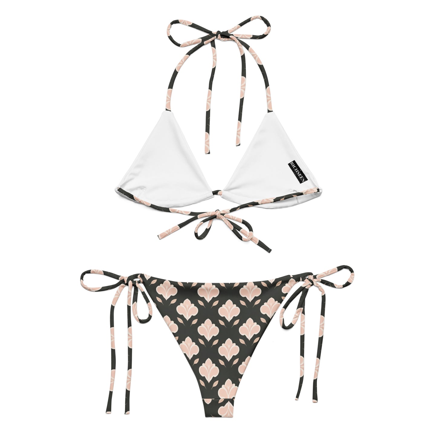 All-over print recycled string bikini