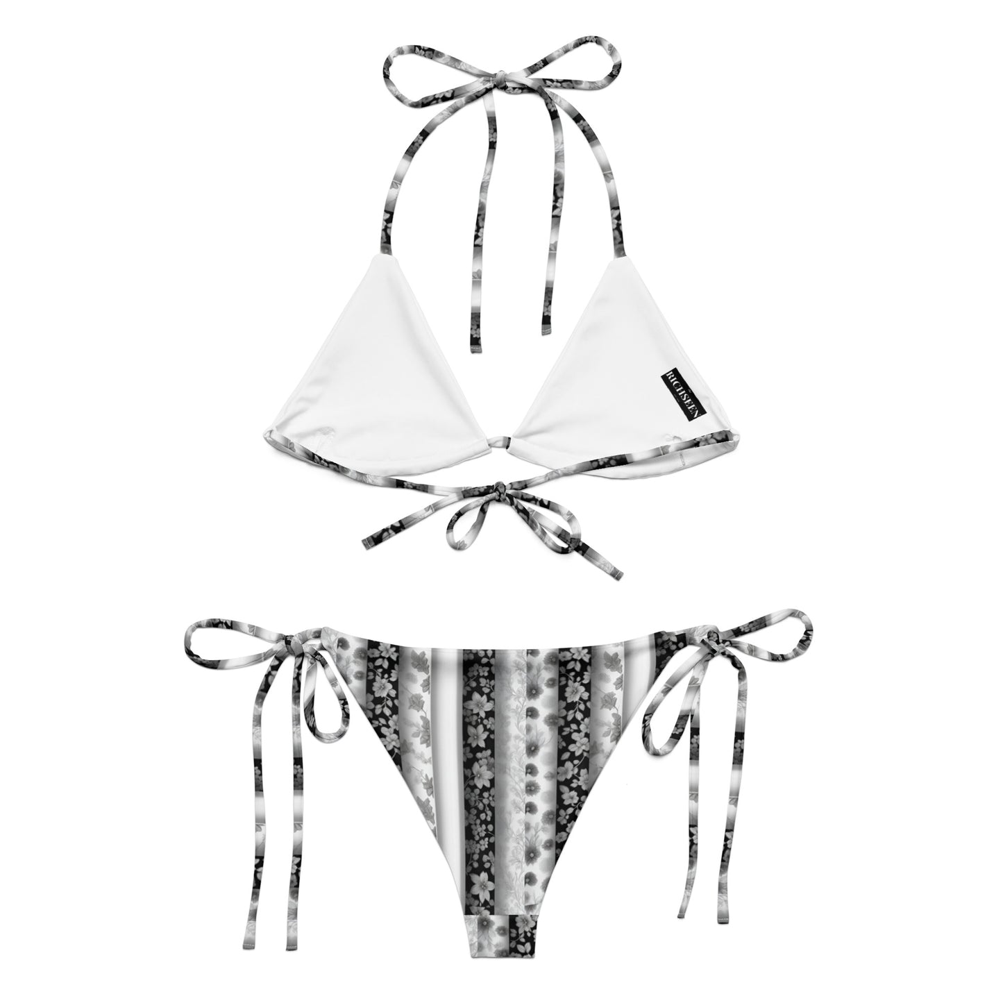 All-over print recycled string bikini