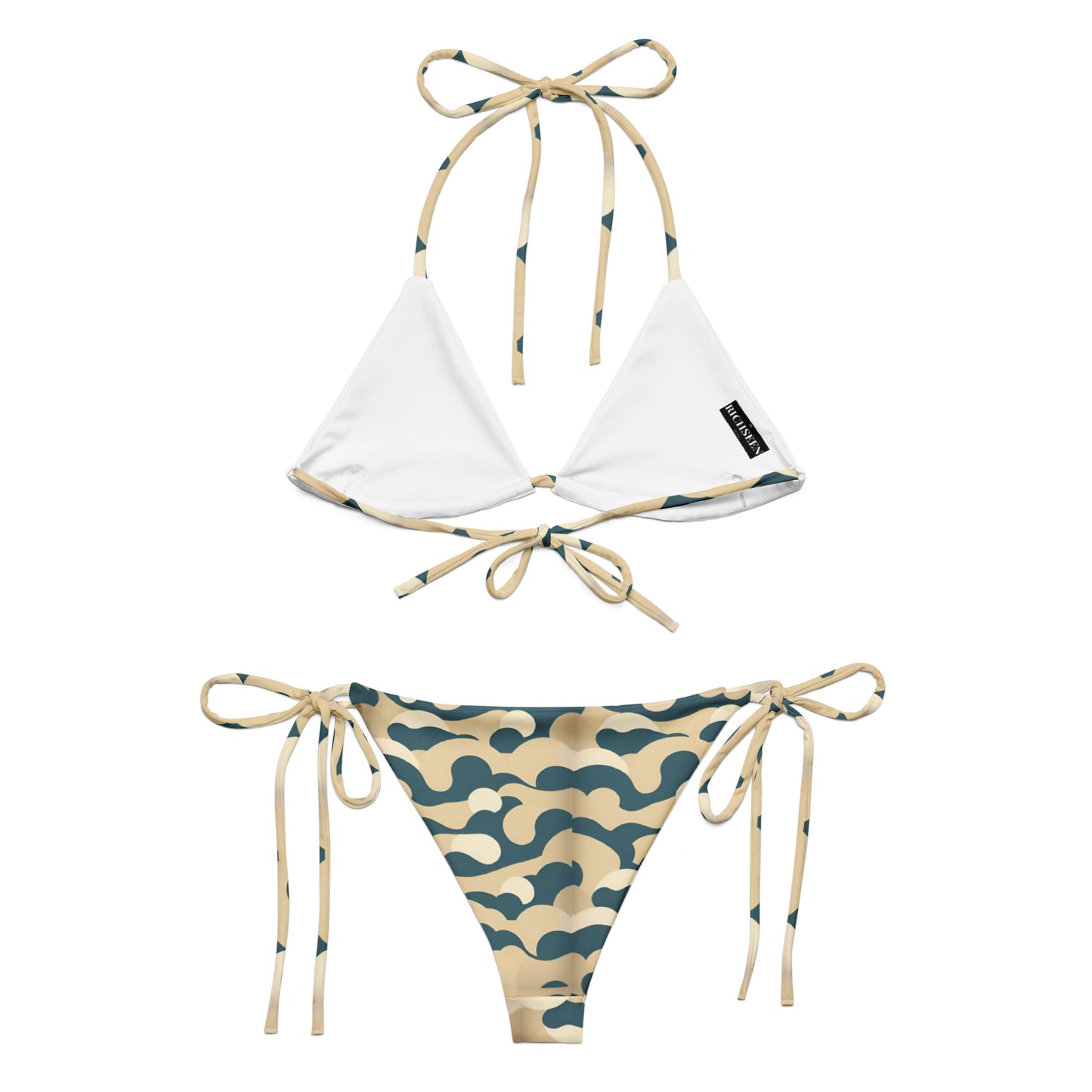 All-over print recycled string bikini