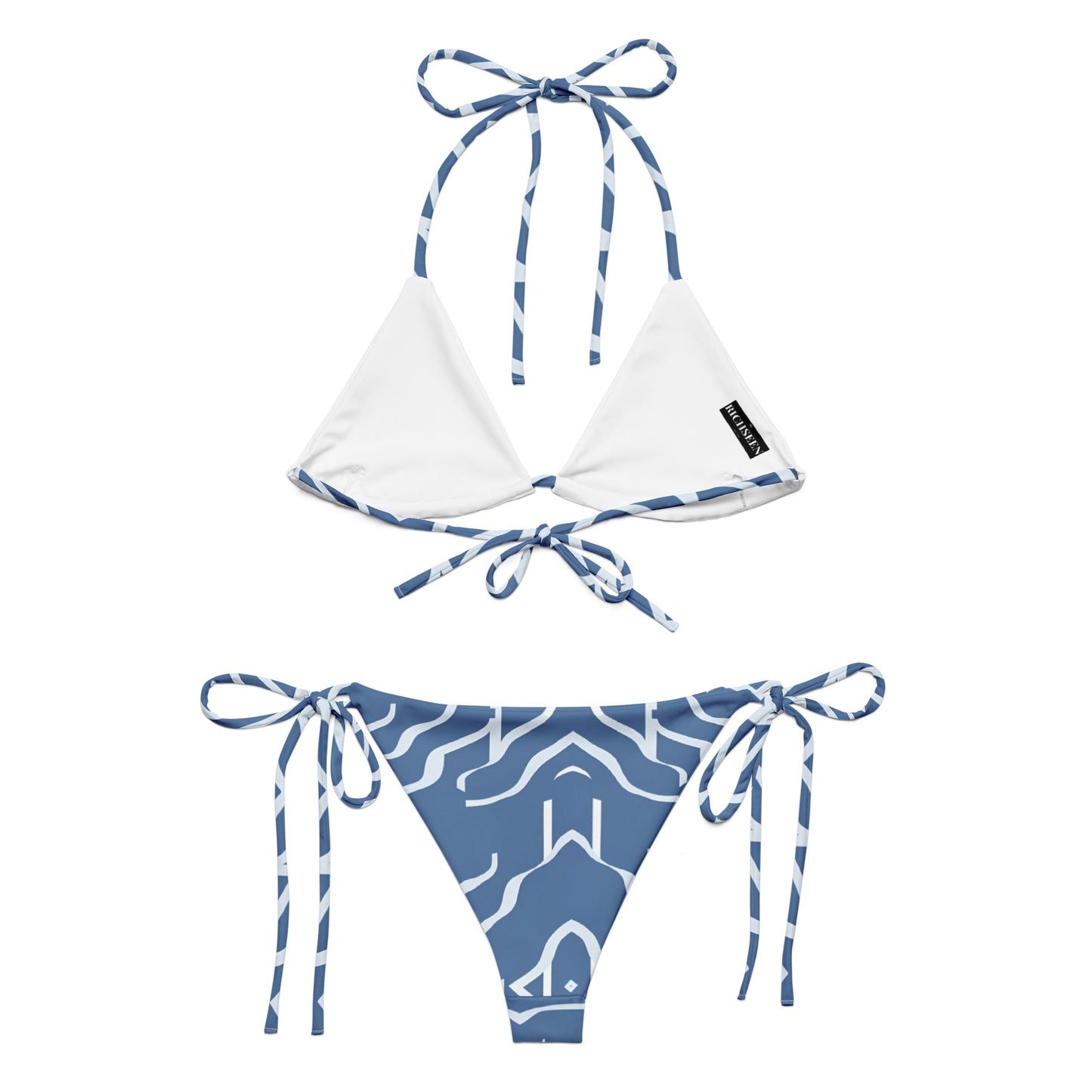 All-over print recycled string bikini