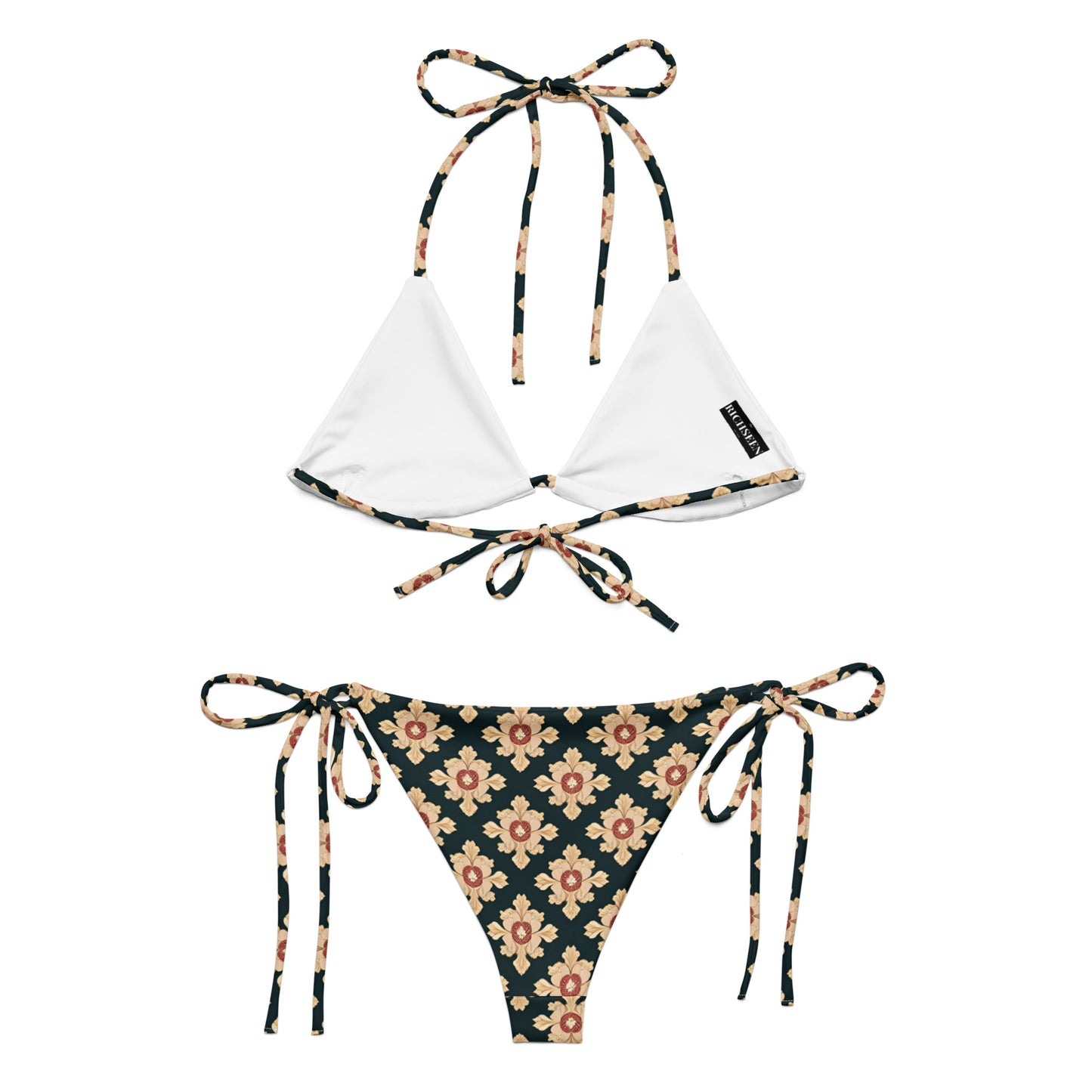 All-over print recycled string bikini