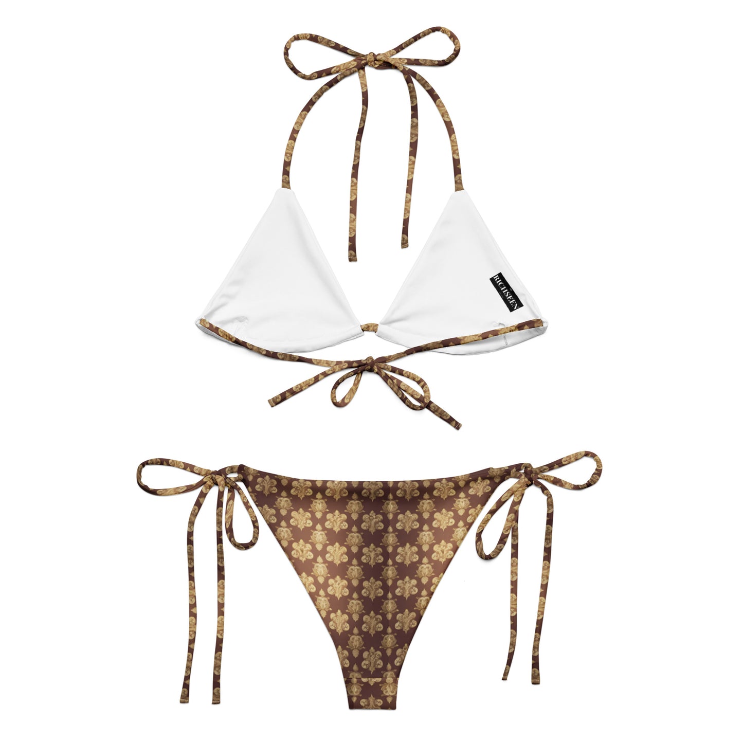 All-over print recycled string bikini