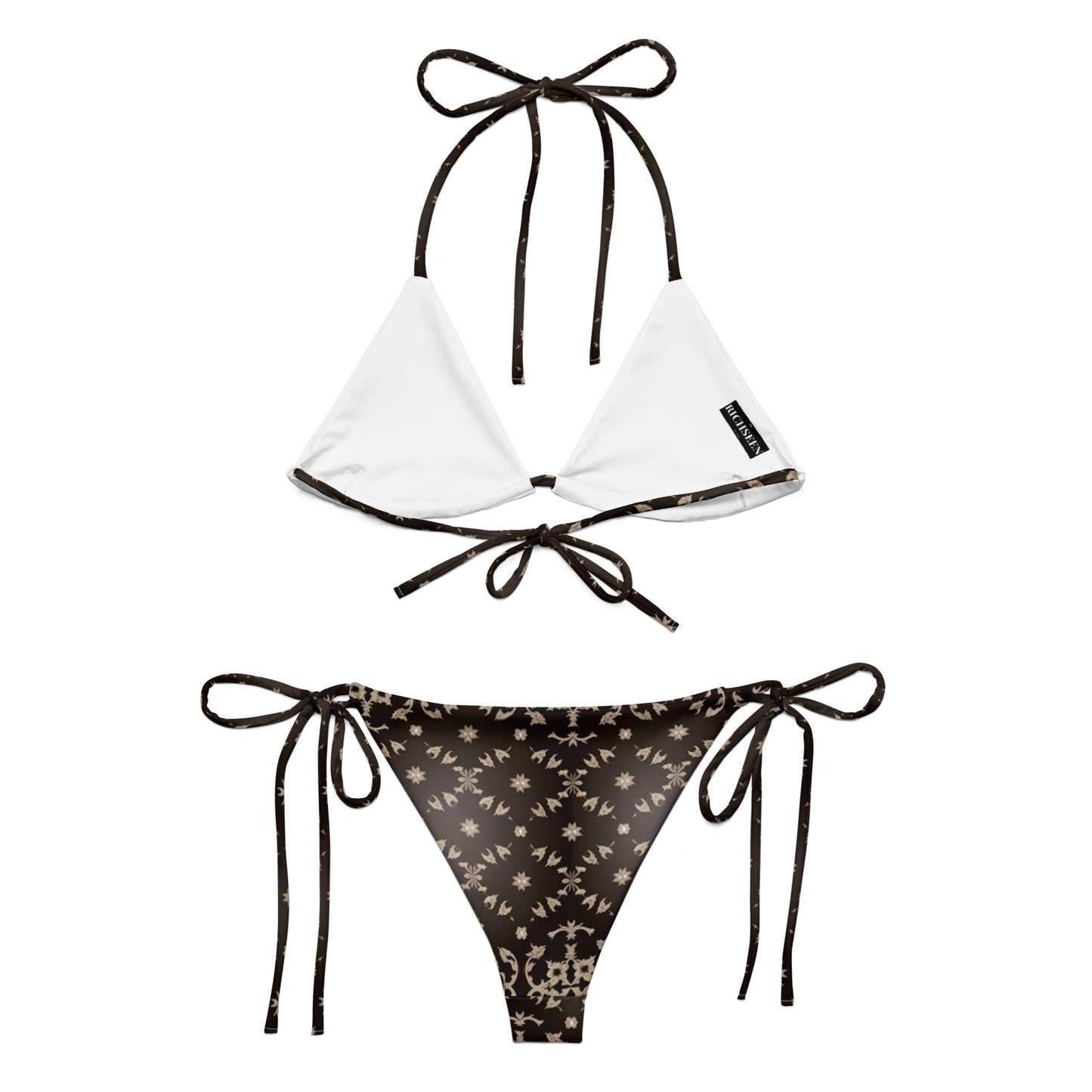 All-over print recycled string bikini