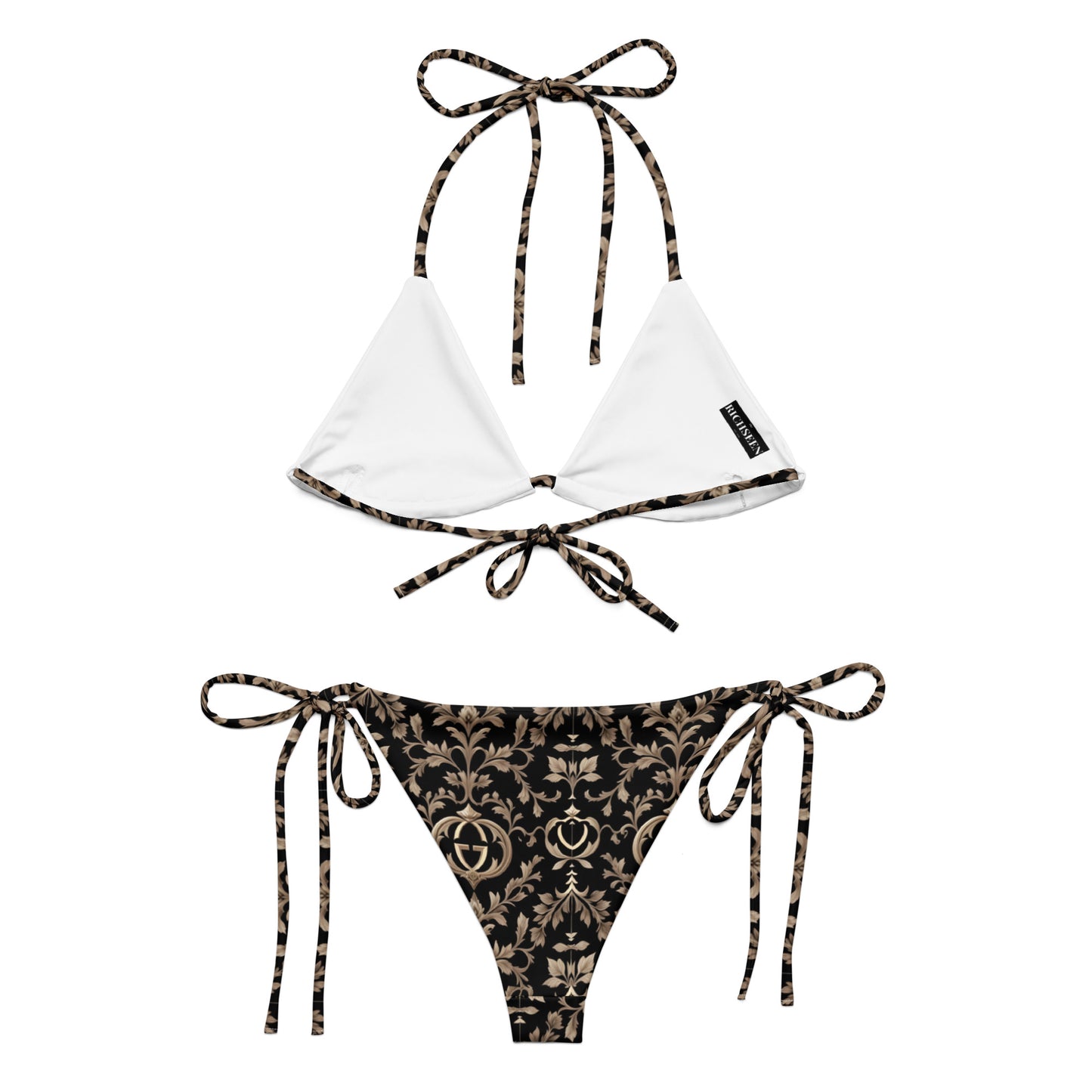 All-over print recycled string bikini