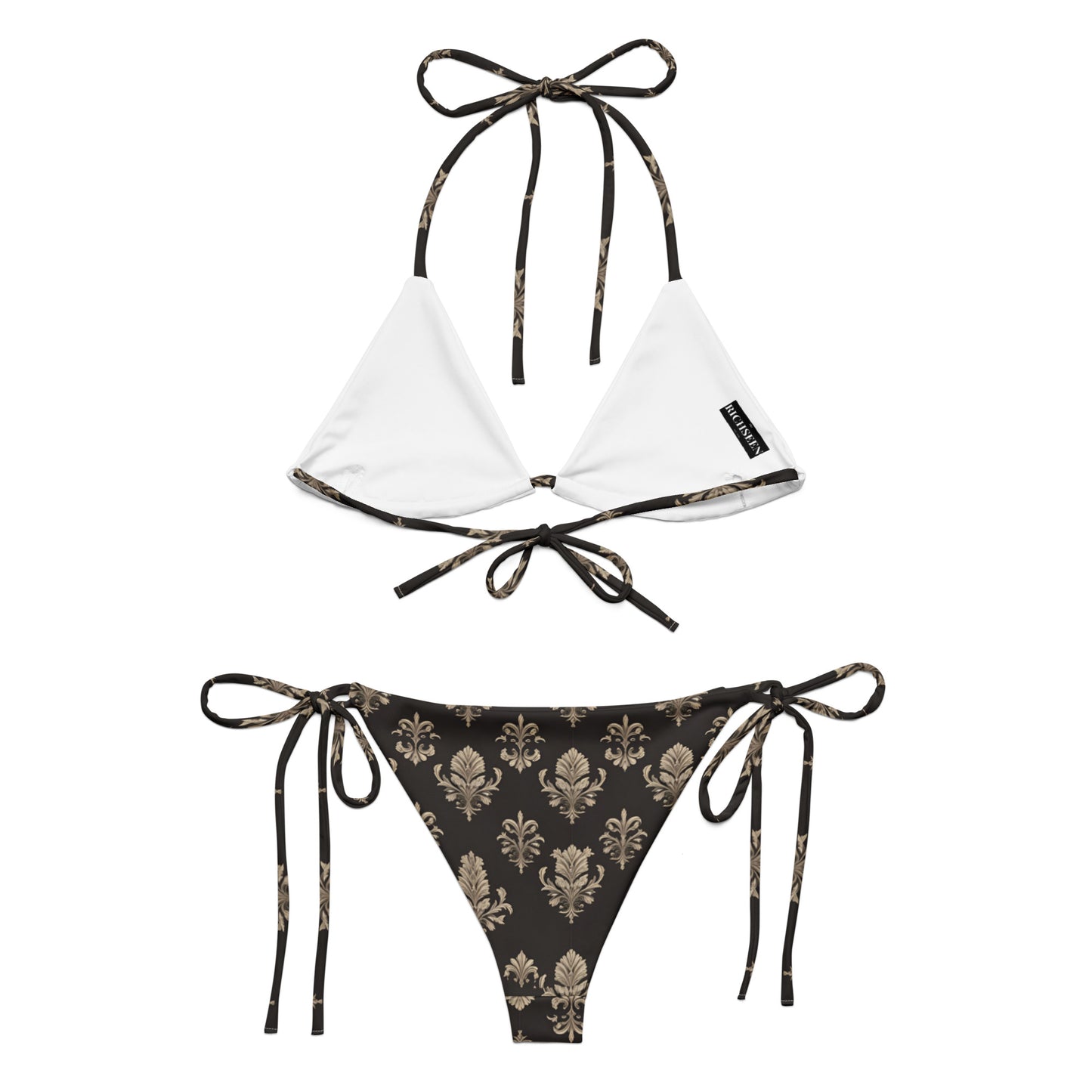 All-over print recycled string bikini