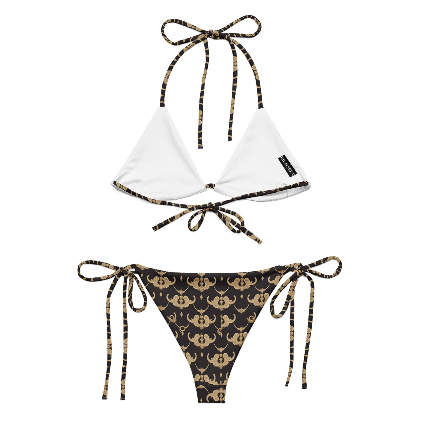 All-over print recycled string bikini