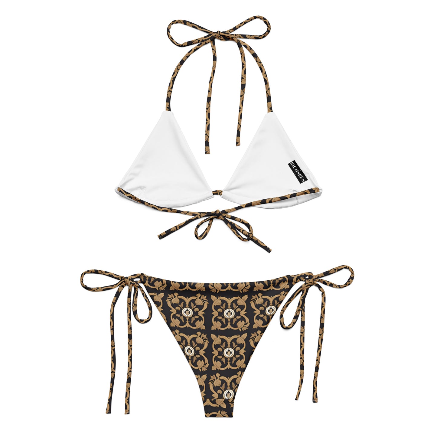 All-over print recycled string bikini