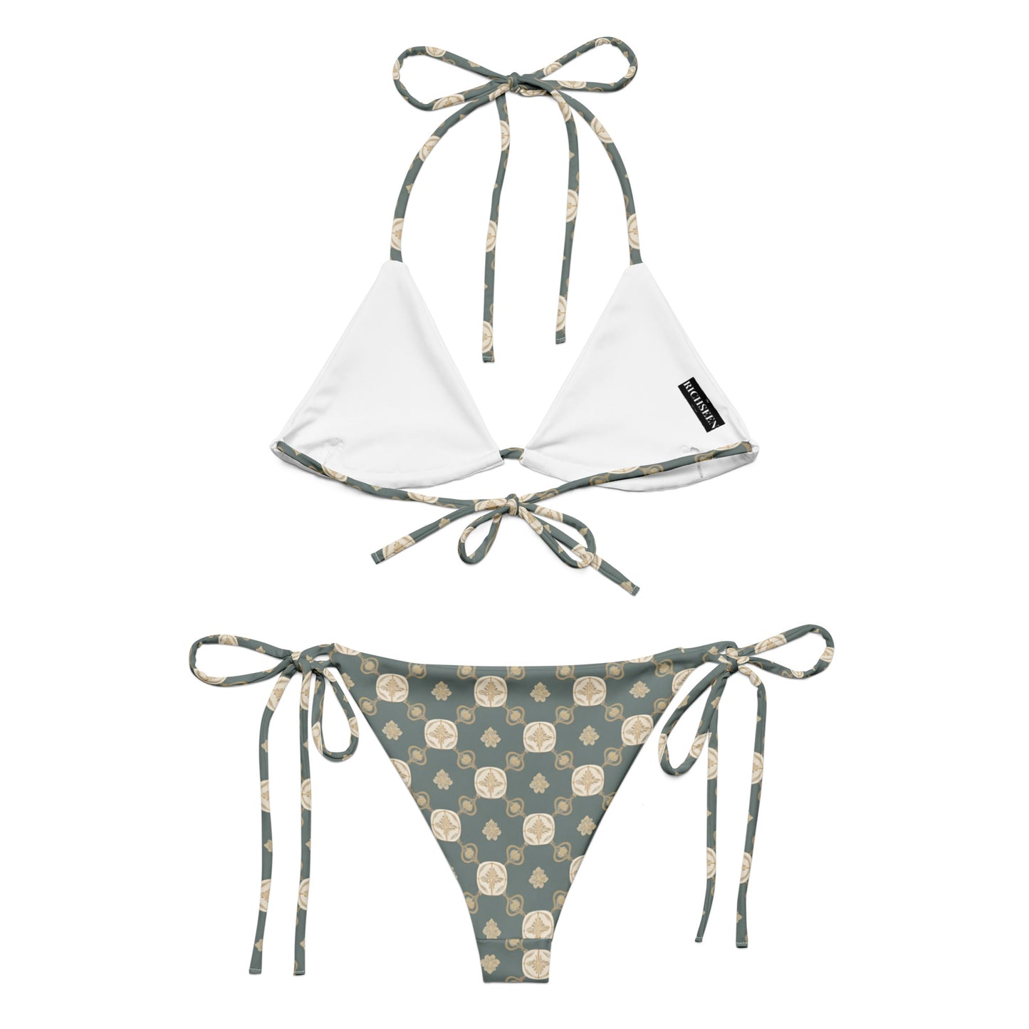 All-over print recycled string bikini