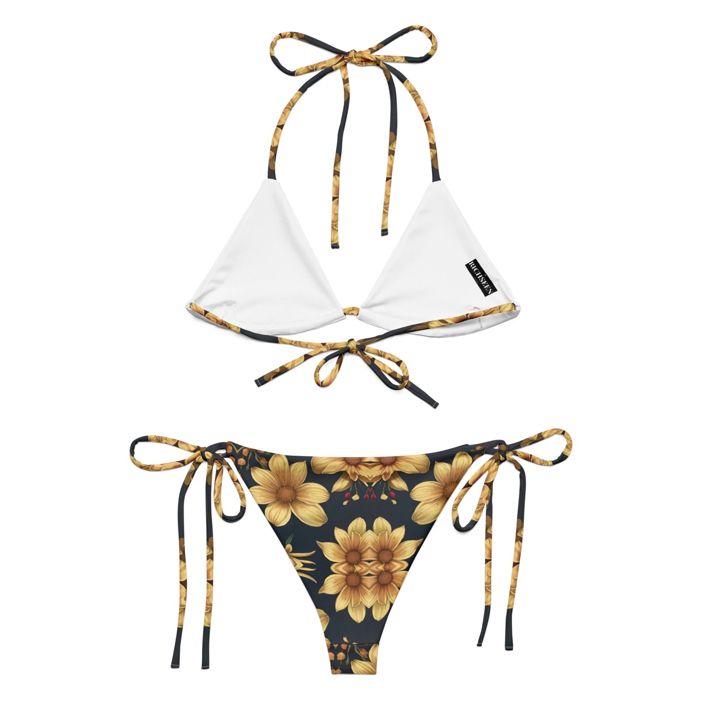 All-over print recycled string bikini