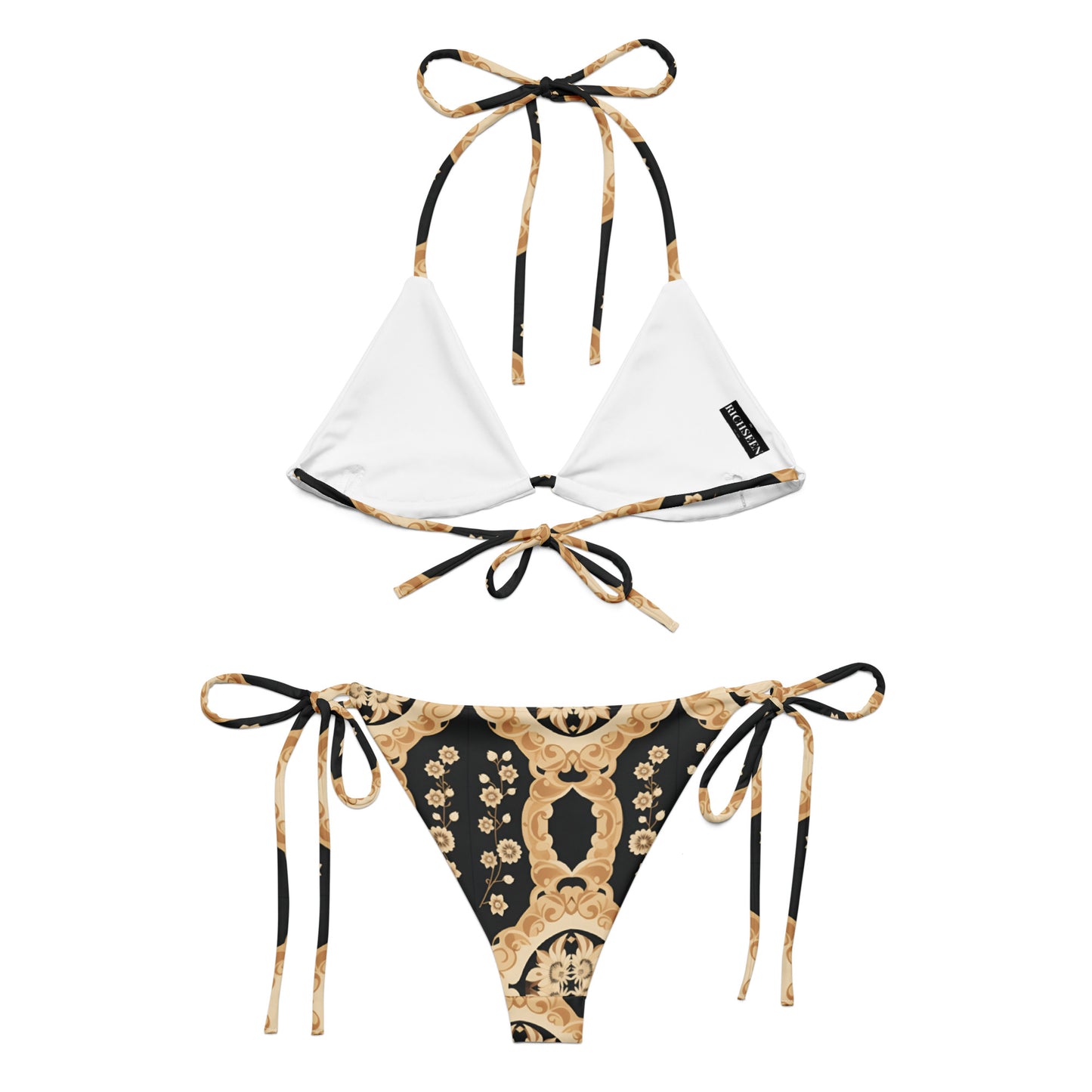 All-over print recycled string bikini