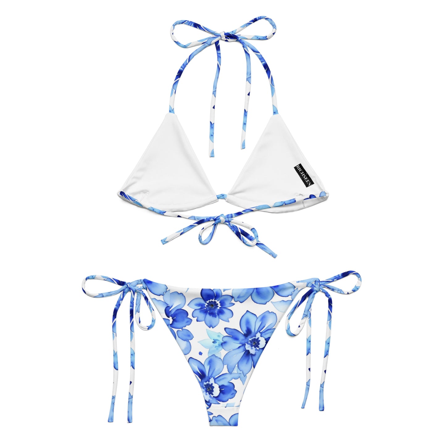 All-over print recycled string bikini