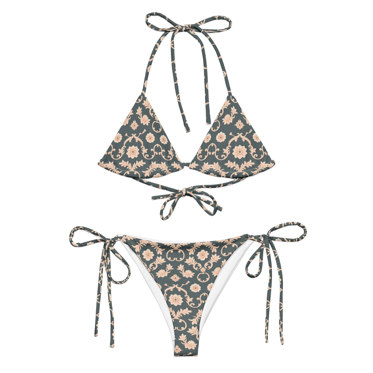 All-over print recycled string bikini