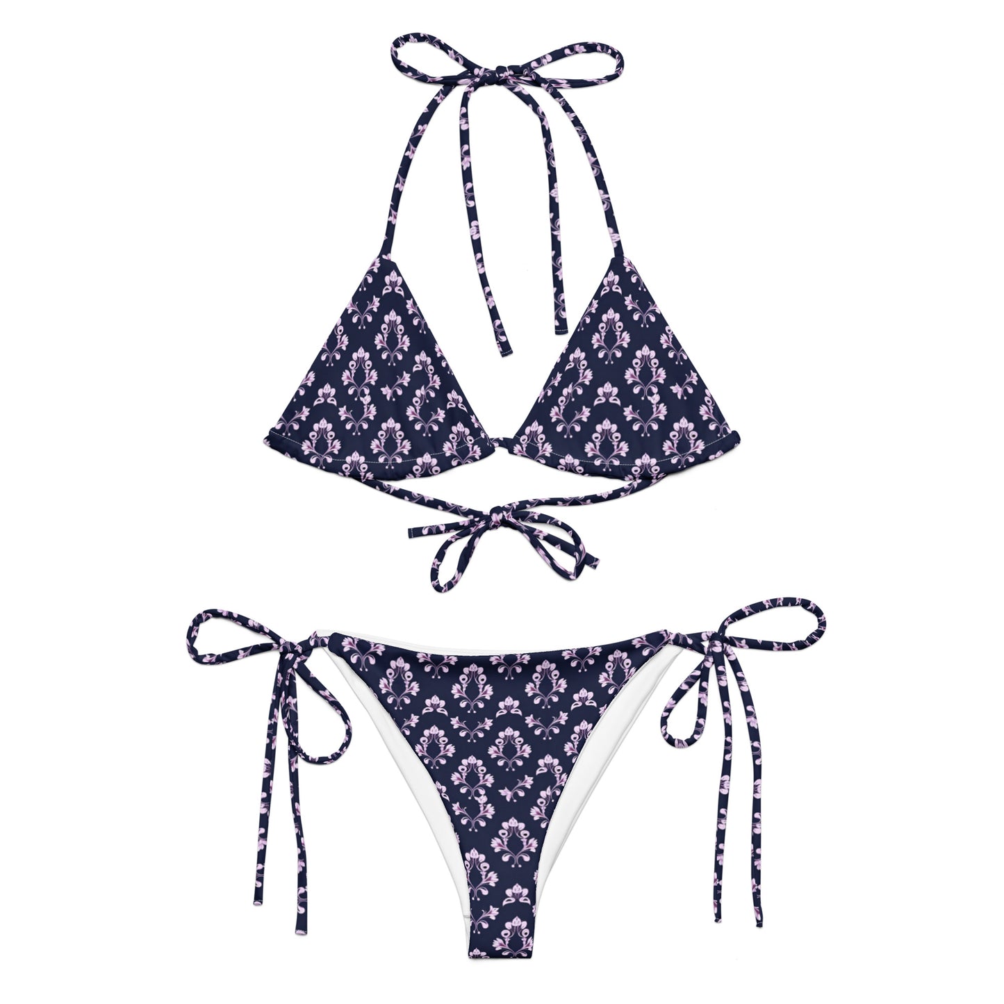 All-over print recycled string bikini