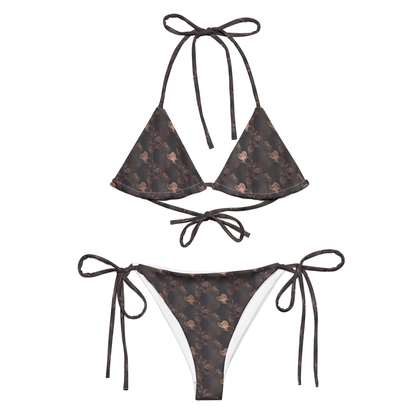 All-over print recycled string bikini