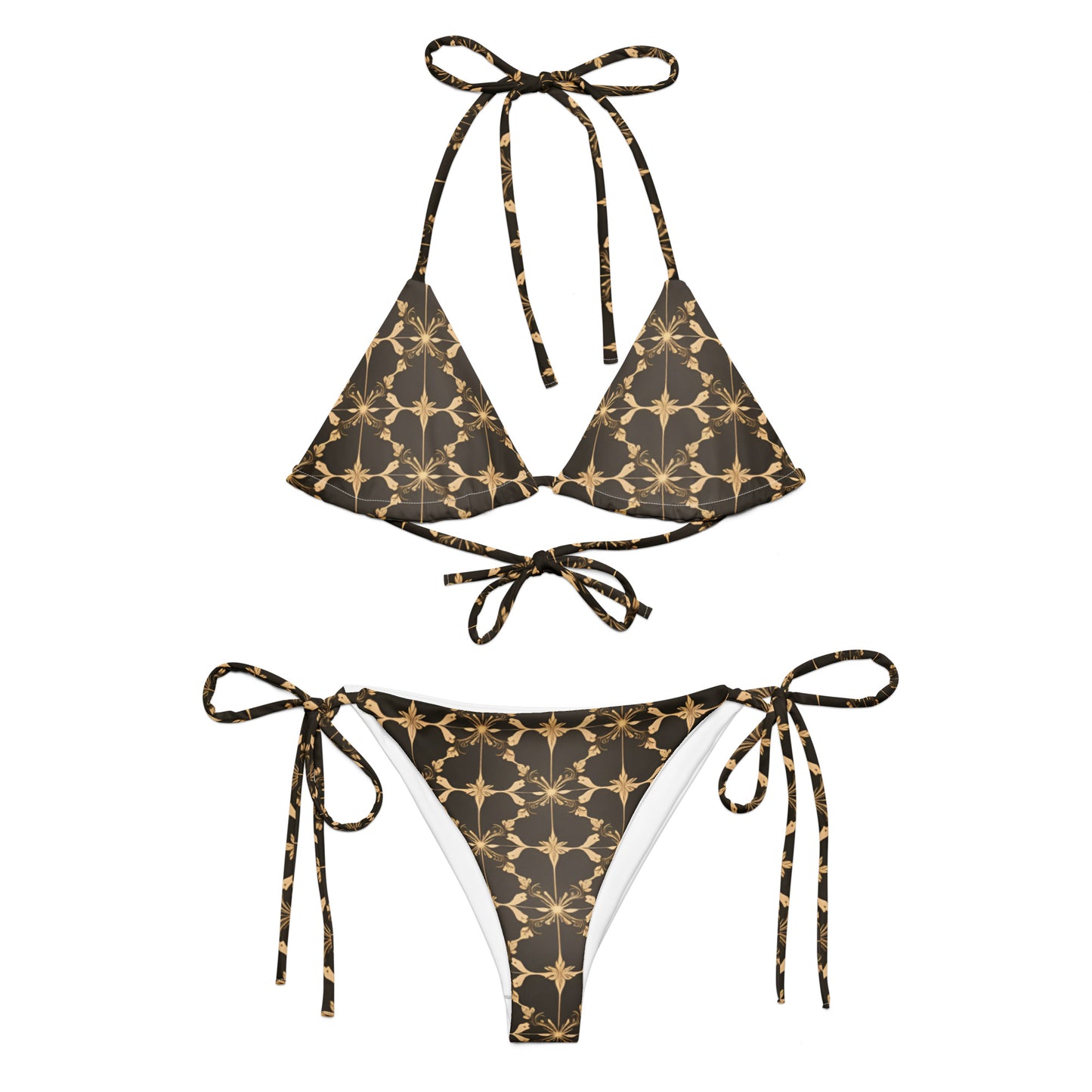 All-over print recycled string bikini