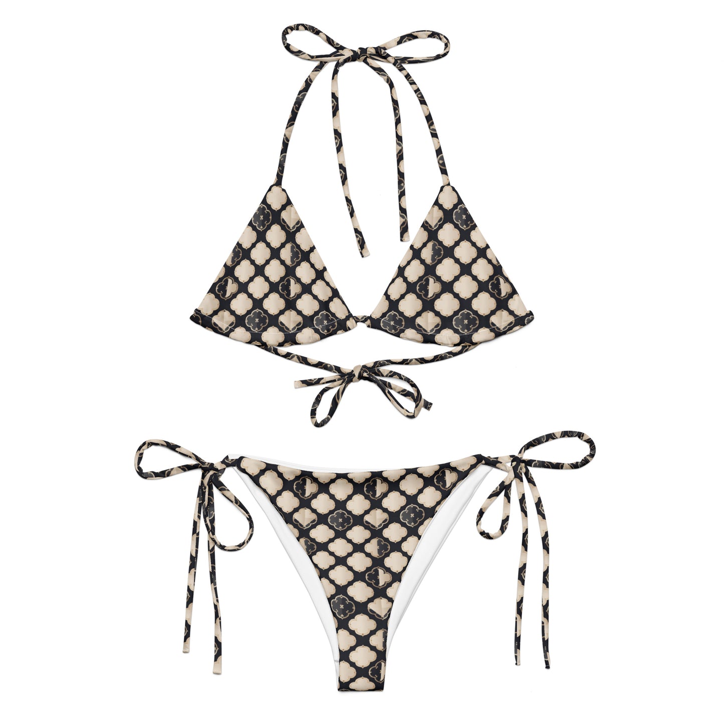 All-over print recycled string bikini