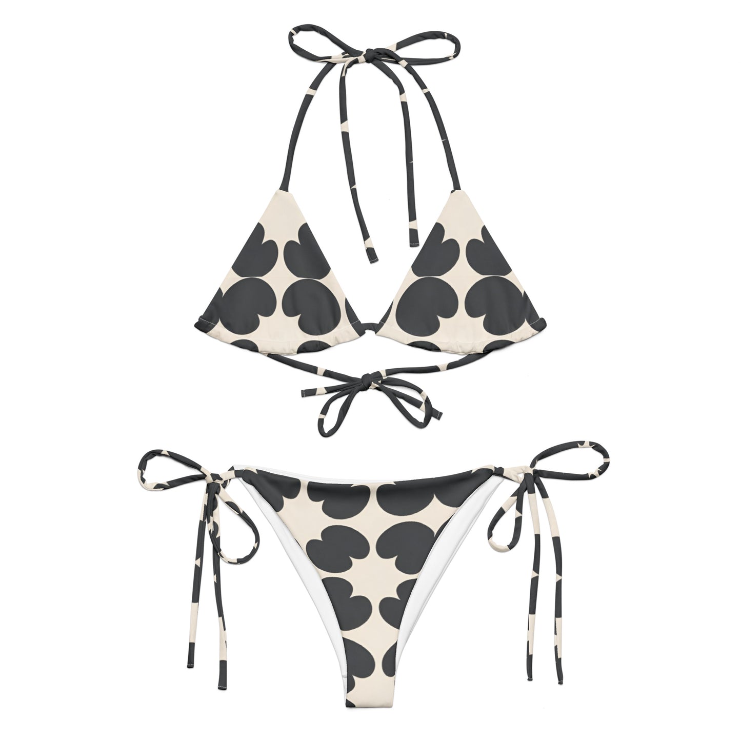 All-over print recycled string bikini