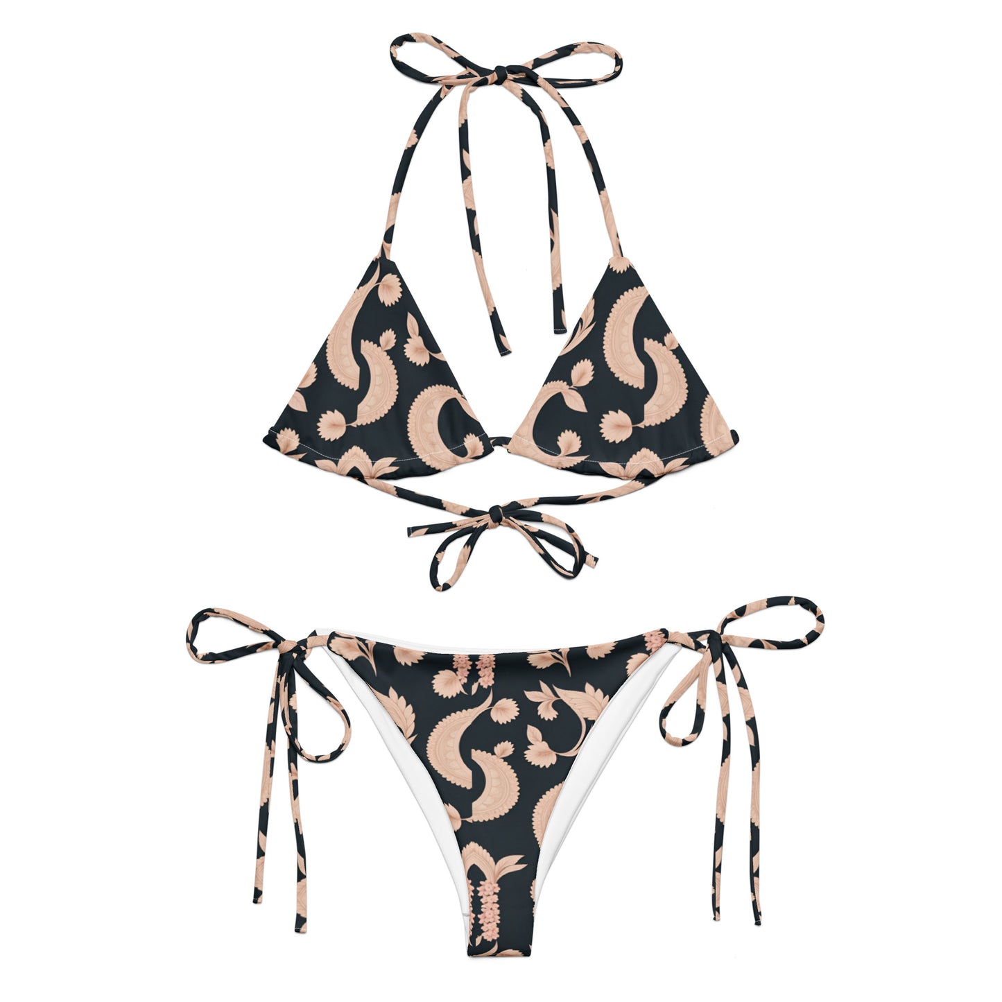 All-over print recycled string bikini