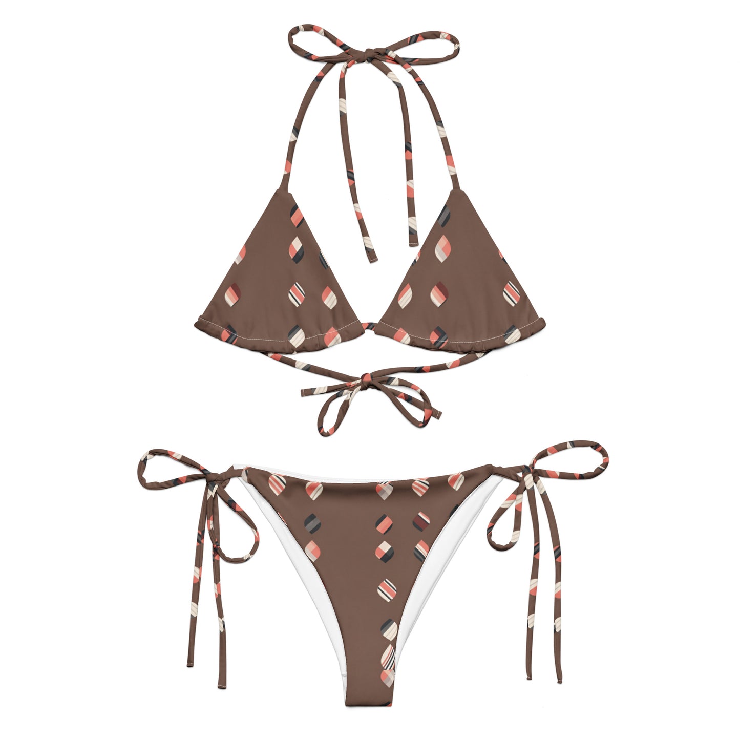 All-over print recycled string bikini