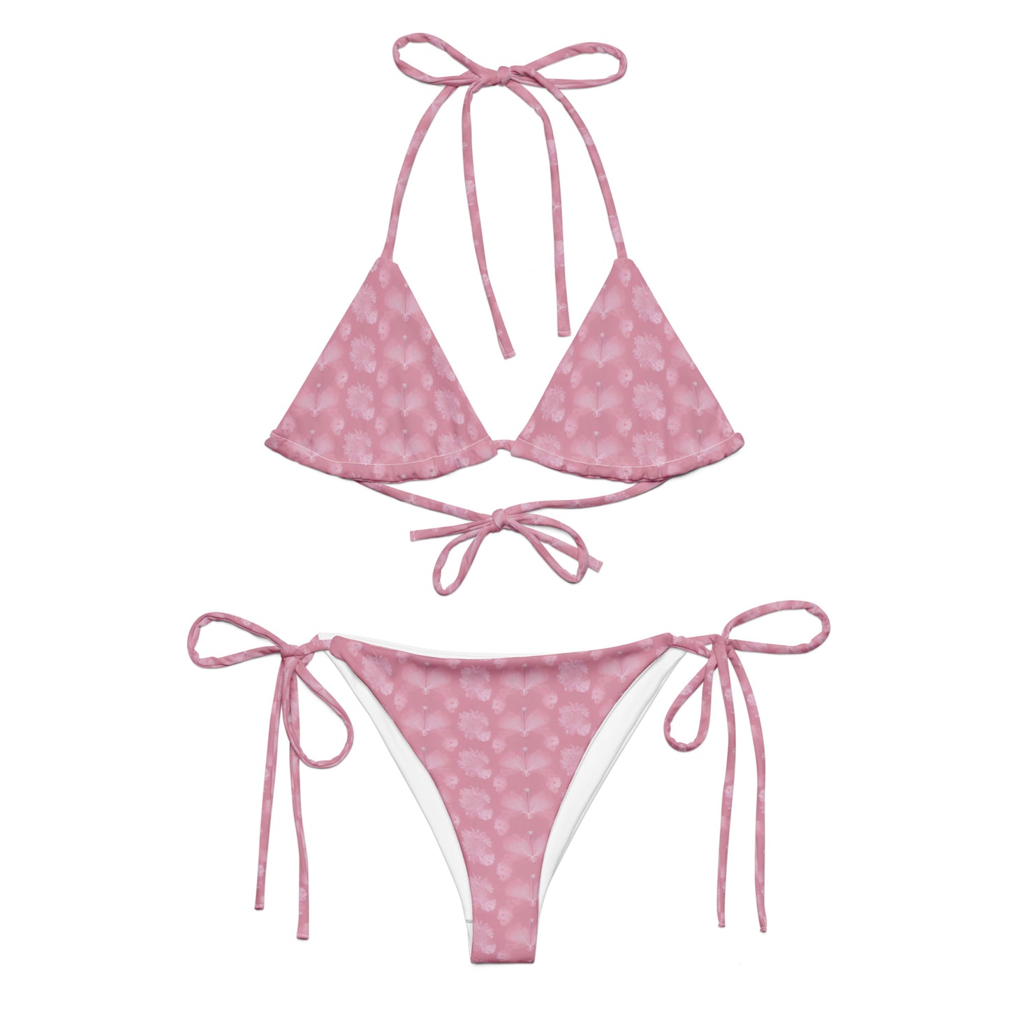 All-over print recycled string bikini