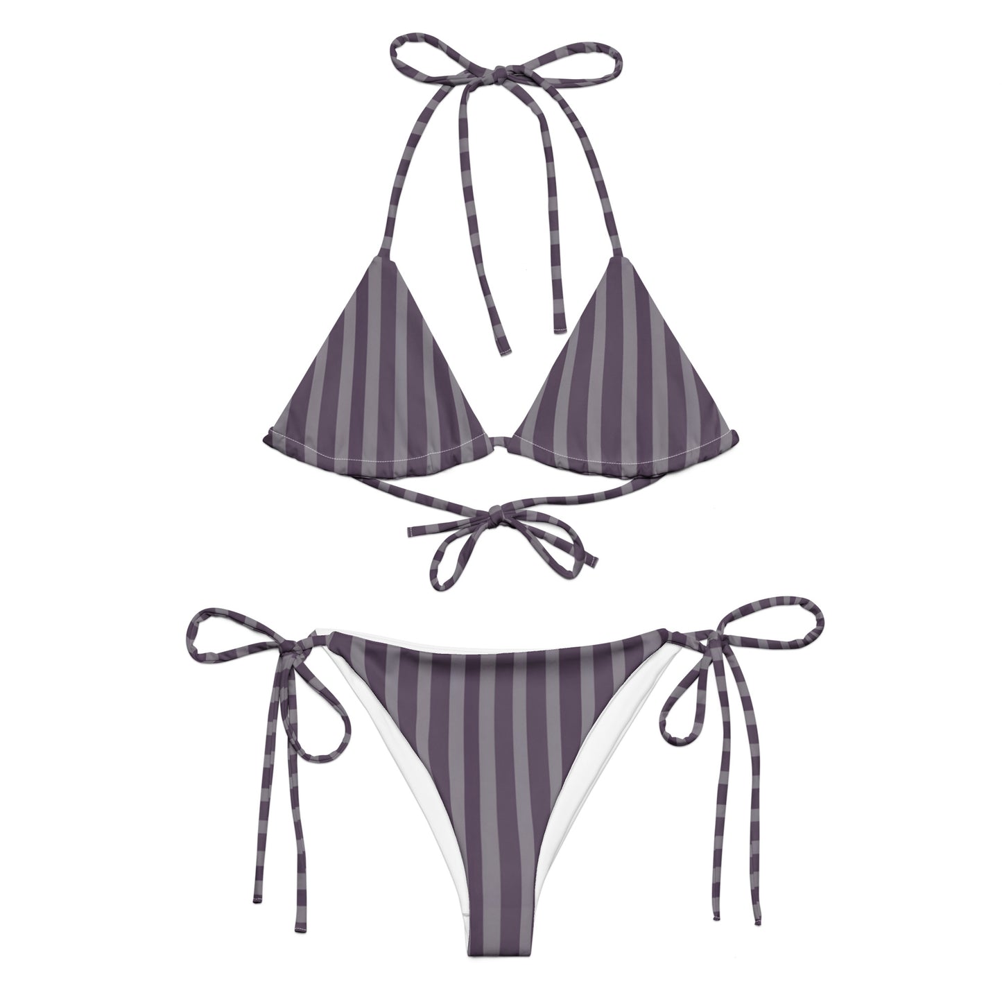 All-over print recycled string bikini