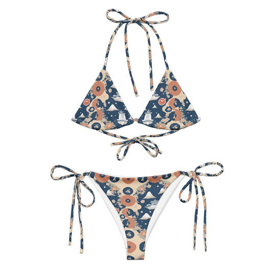 All-over print recycled string bikini