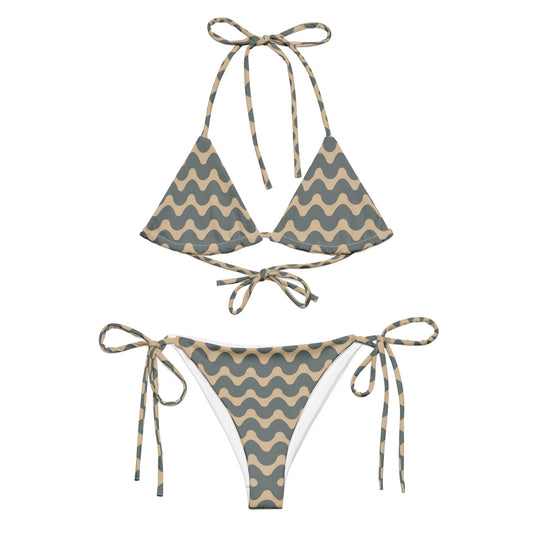 All-over print recycled string bikini