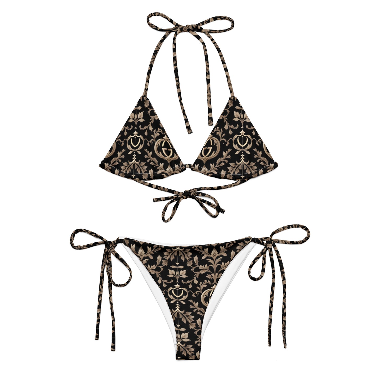 All-over print recycled string bikini