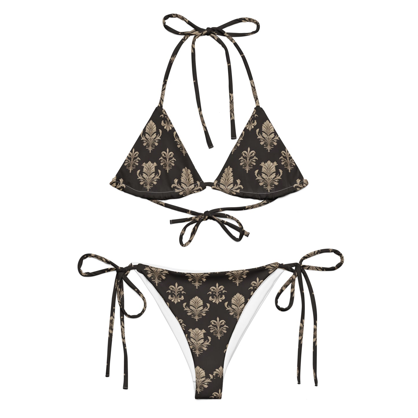 All-over print recycled string bikini