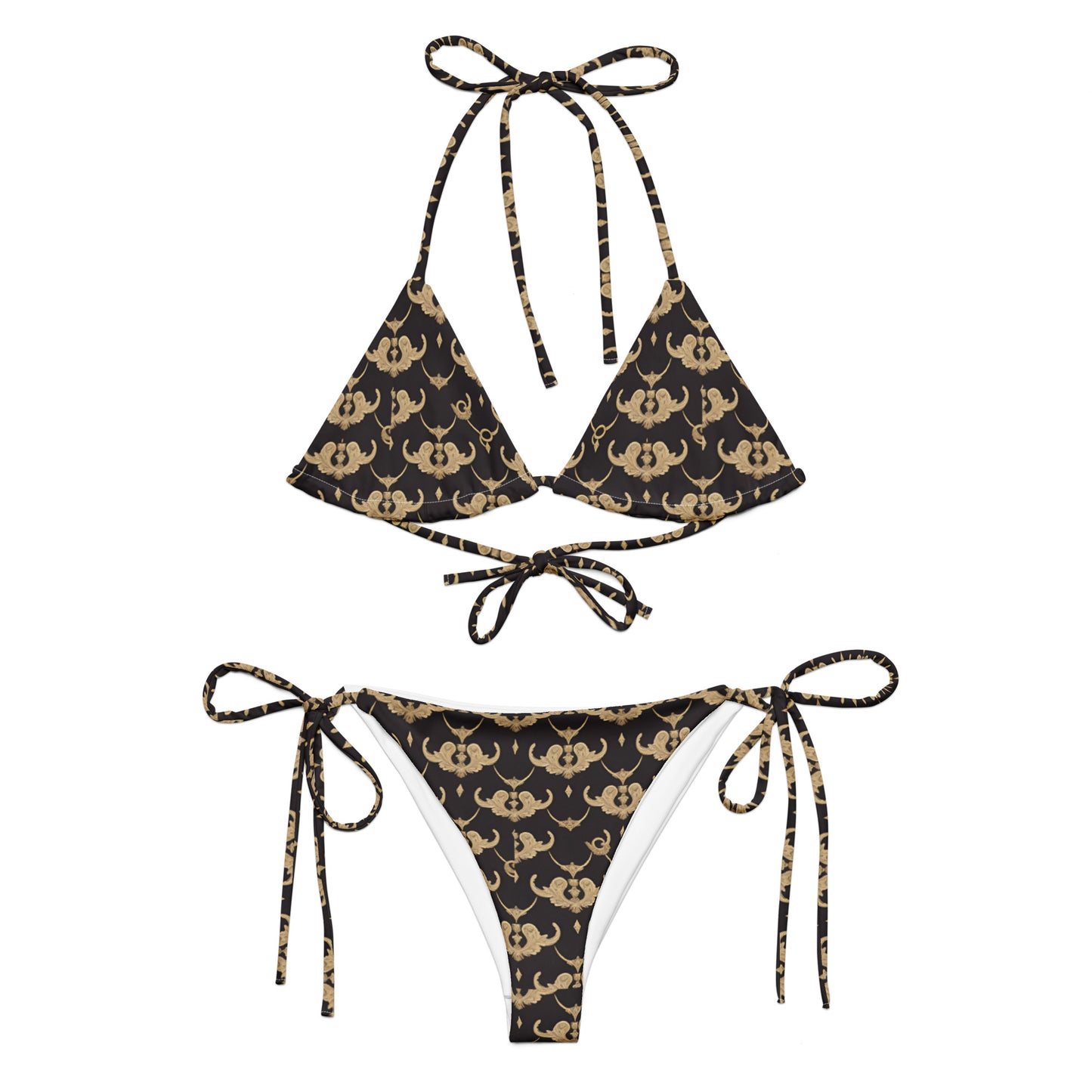 All-over print recycled string bikini