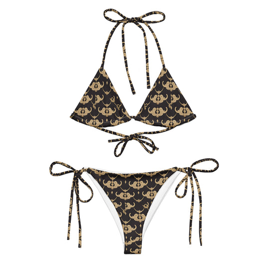 All-over print recycled string bikini