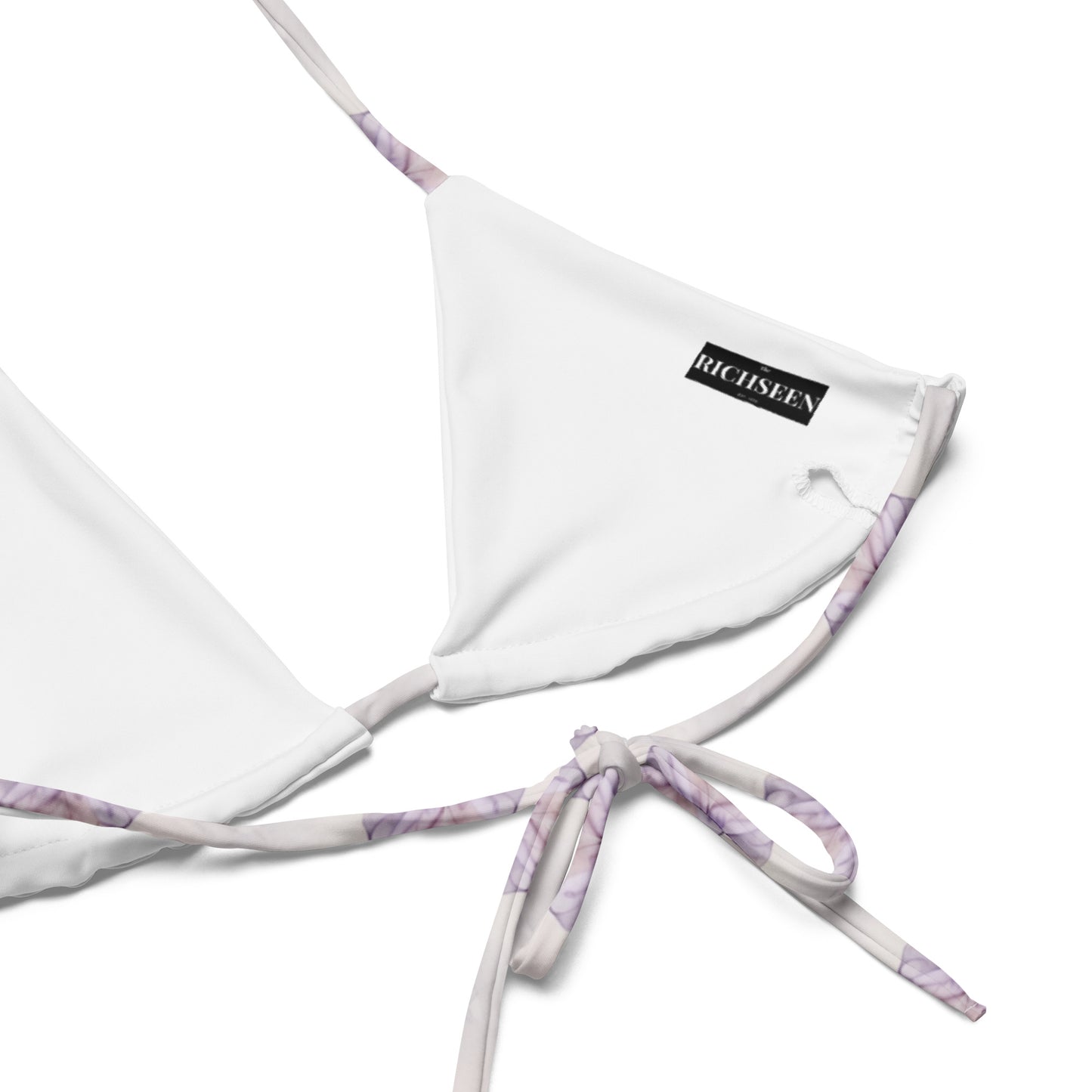 All-over print recycled string bikini