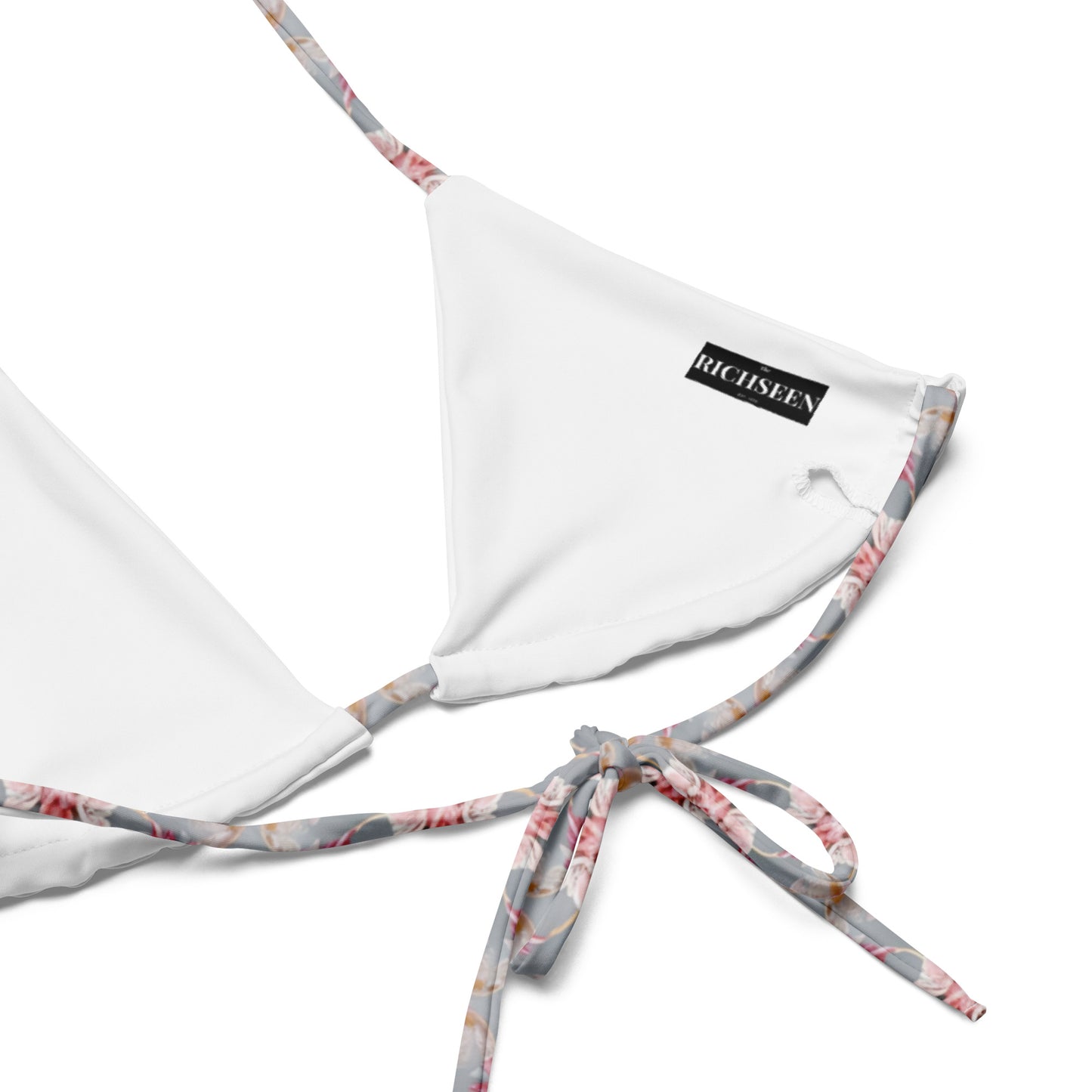 All-over print recycled string bikini