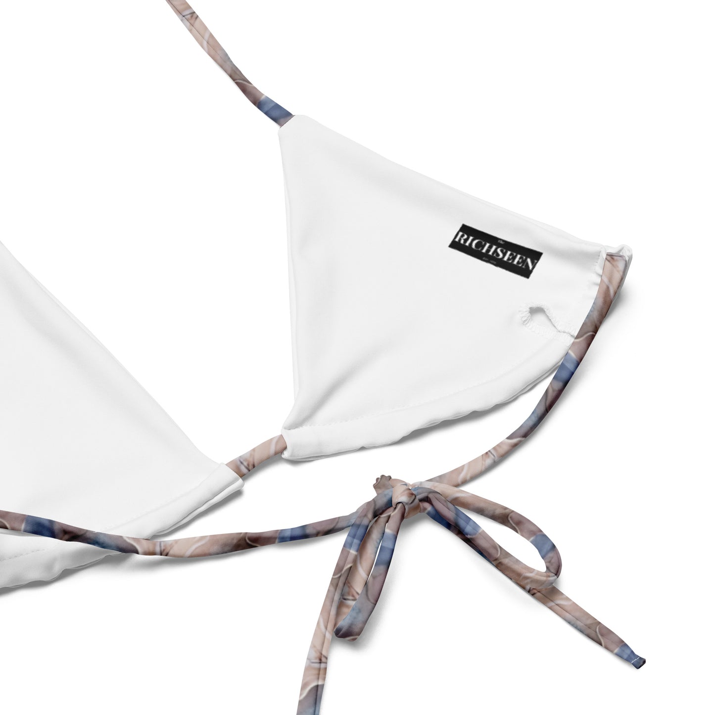 All-over print recycled string bikini