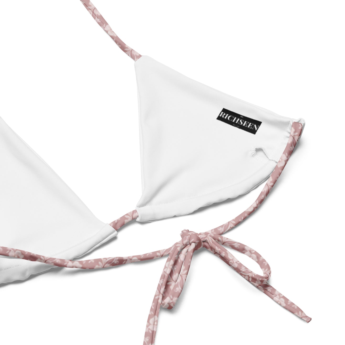 All-over print recycled string bikini