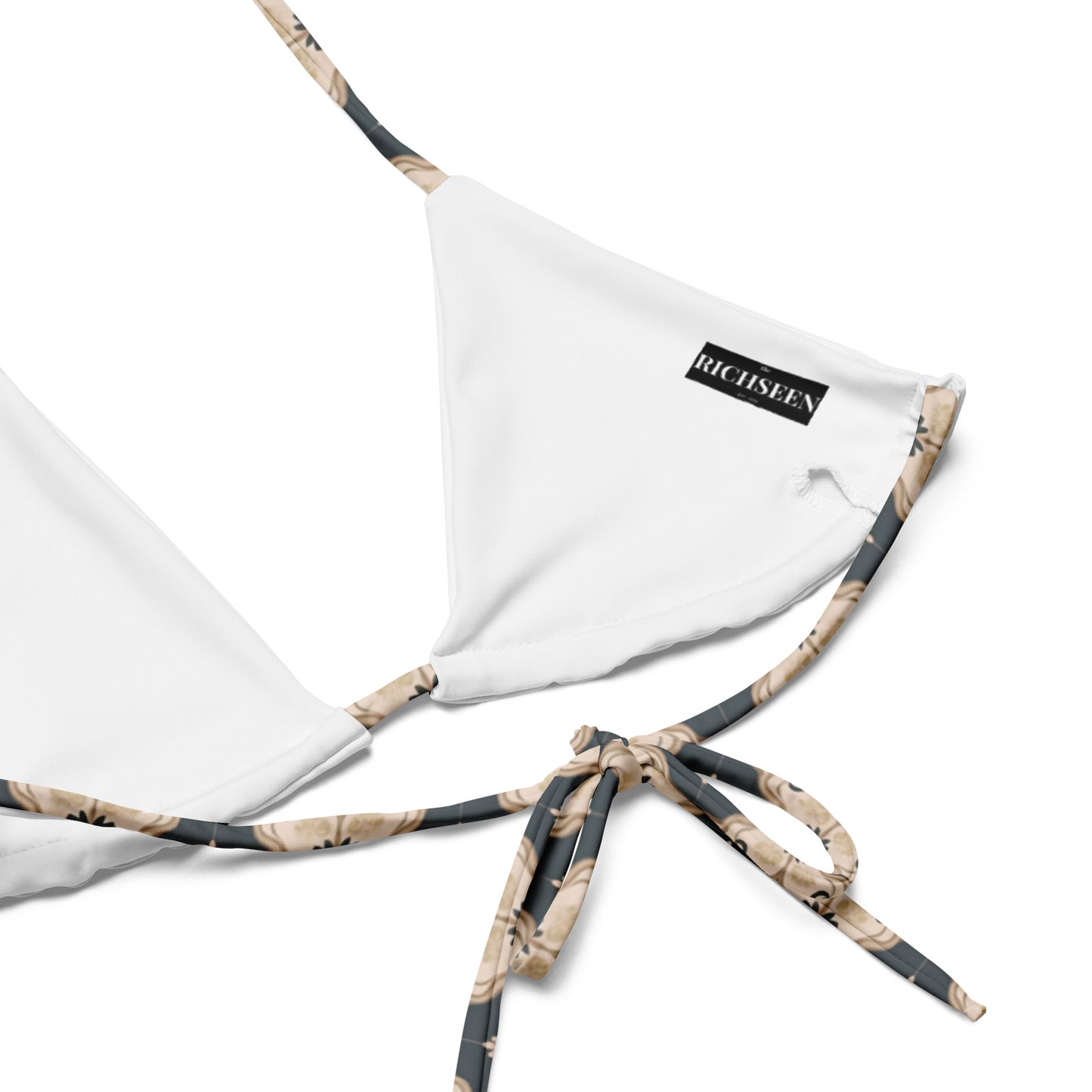 All-over print recycled string bikini