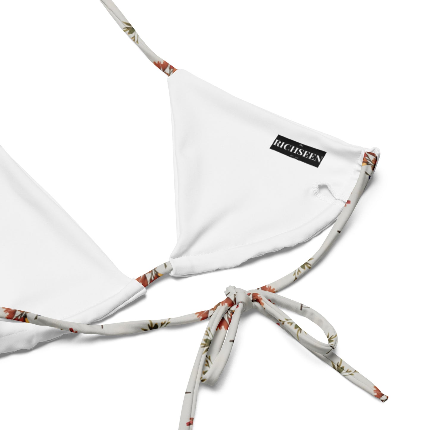 All-over print recycled string bikini