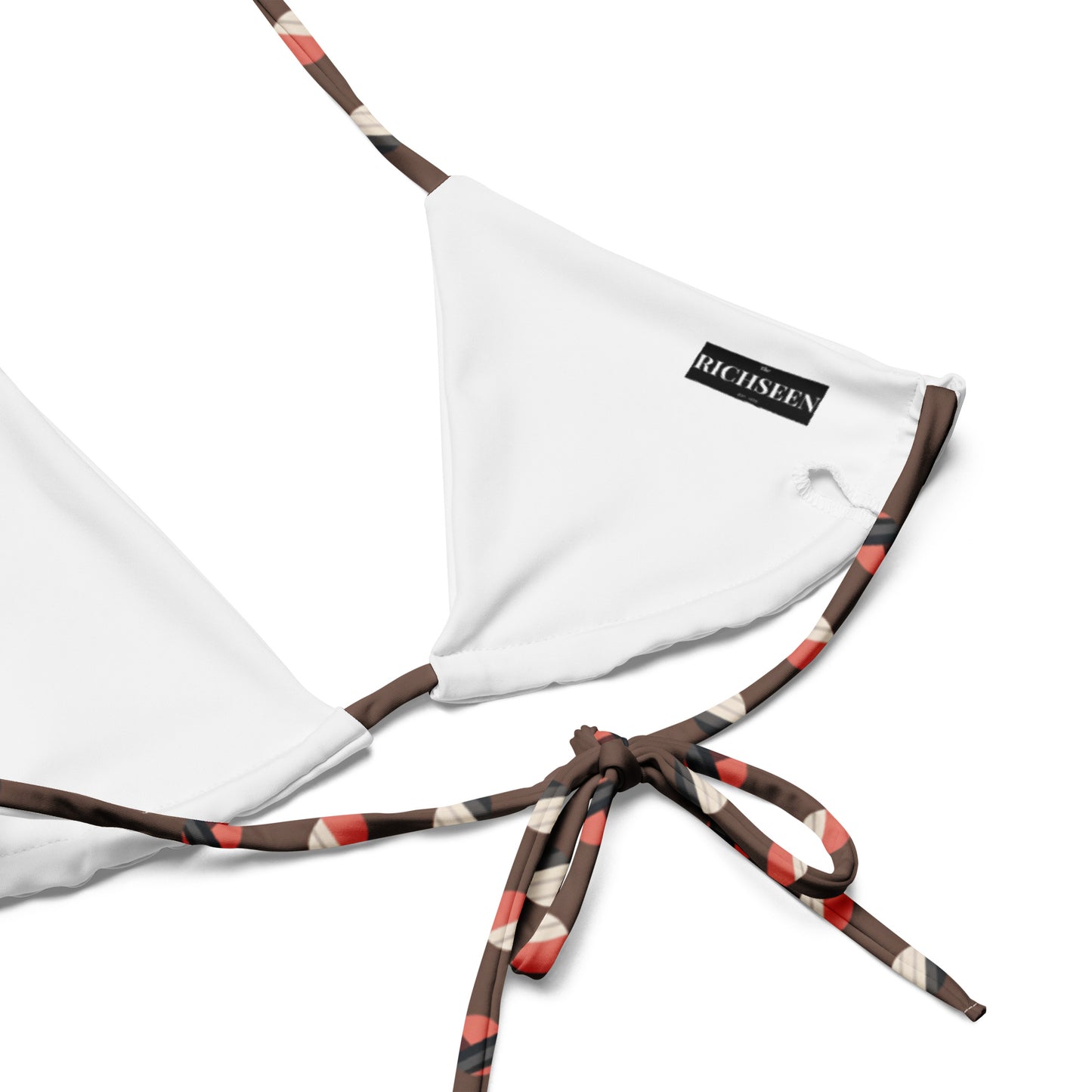 All-over print recycled string bikini