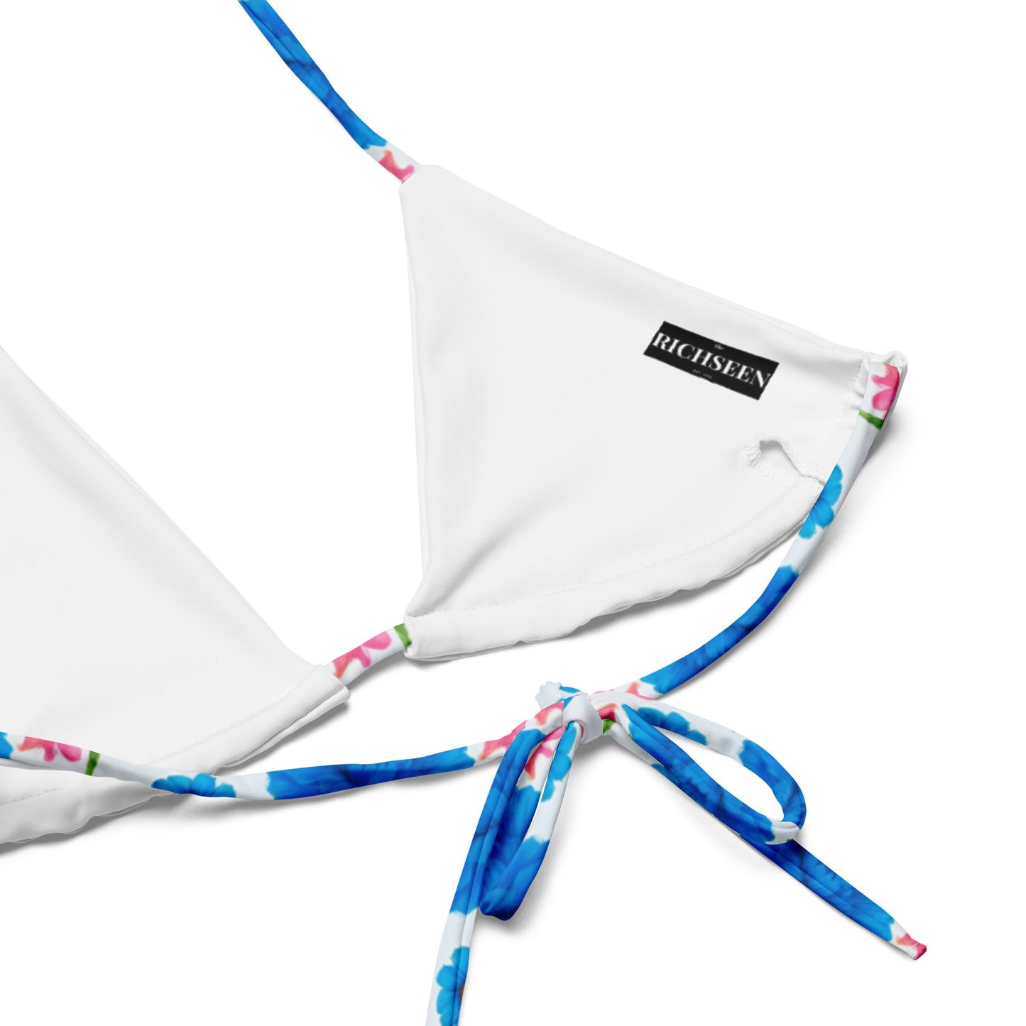 All-over print recycled string bikini