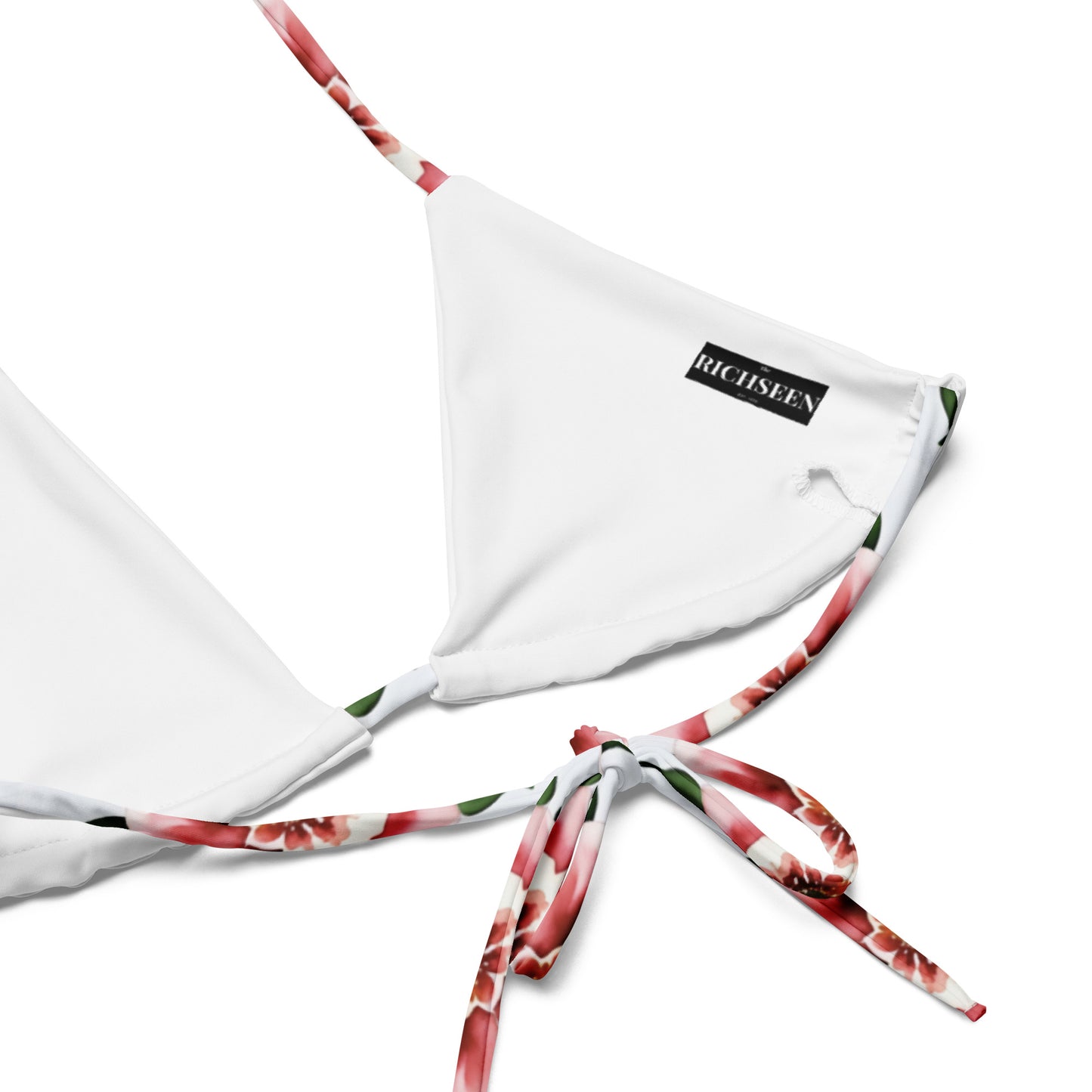 All-over print recycled string bikini