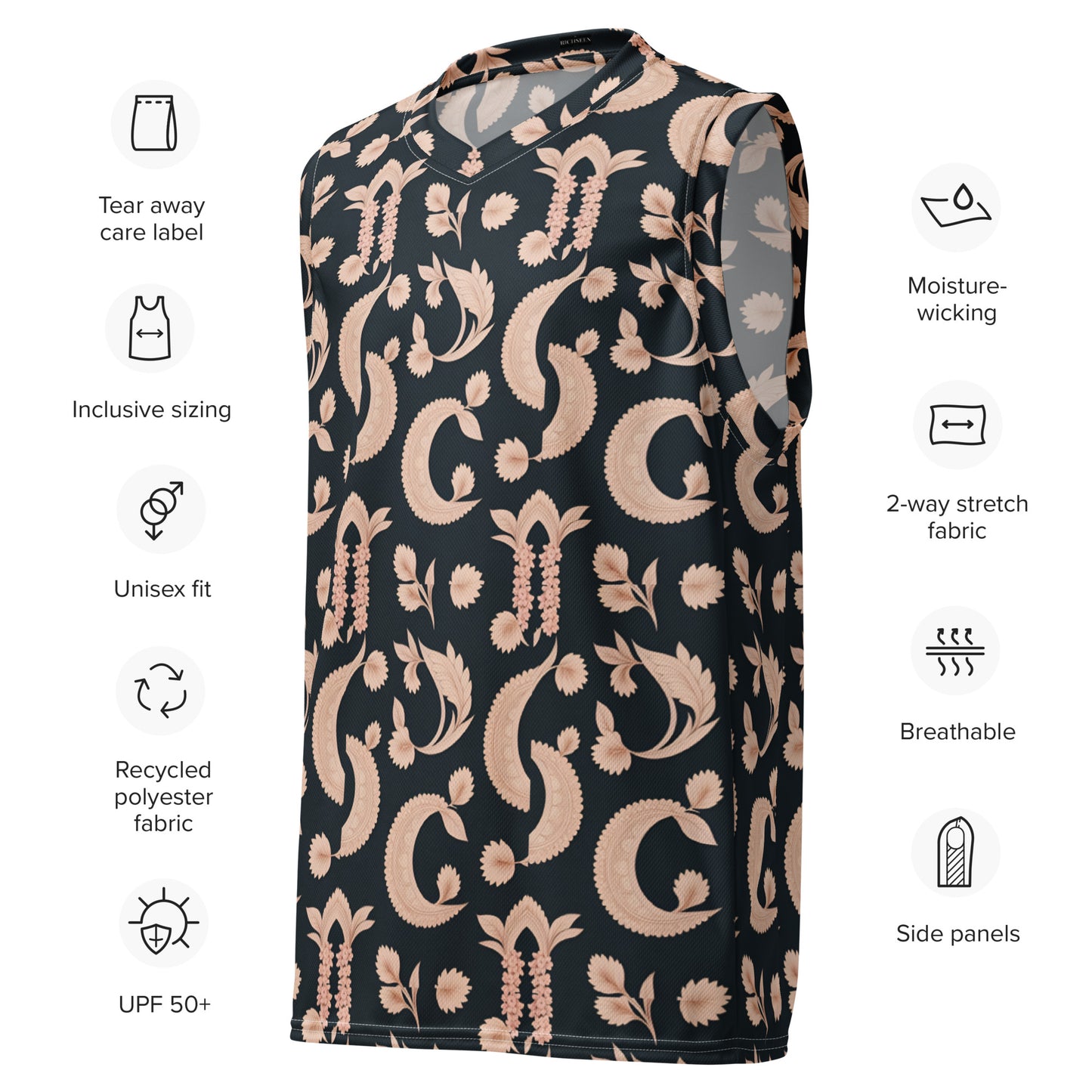 Recycled unisex basketball jersey