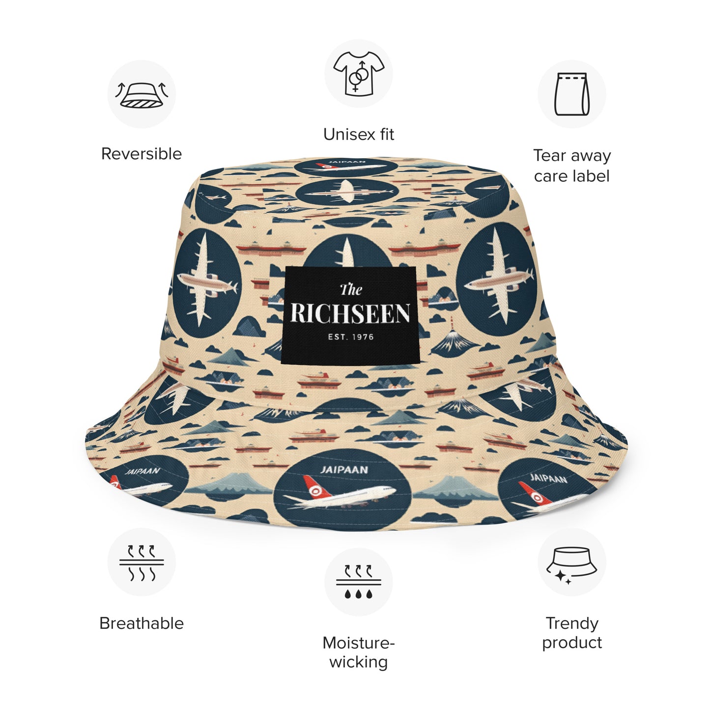 Reversible bucket hat