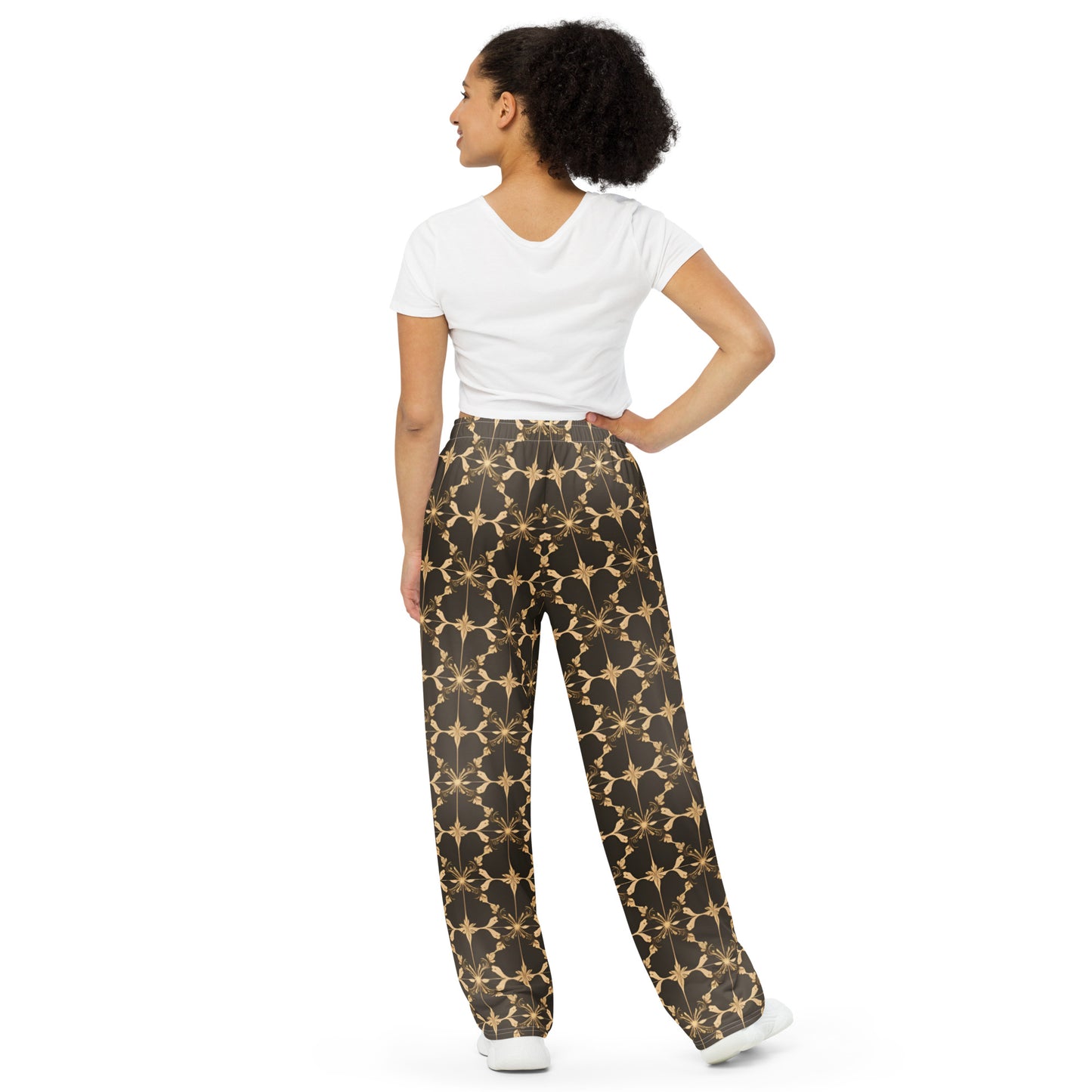 All-over print unisex wide-leg pants