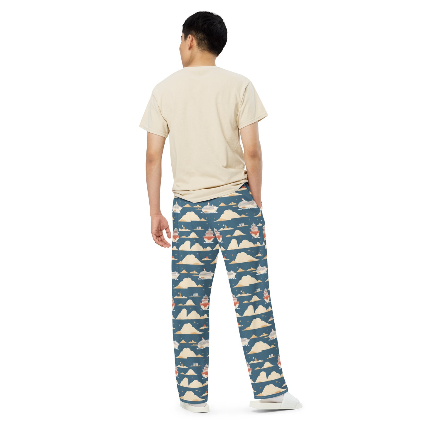 All-over print unisex wide-leg pants